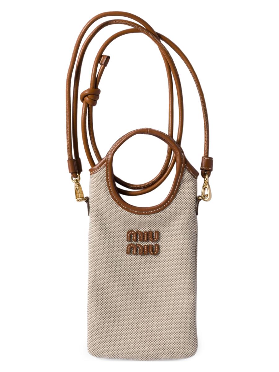 Miu Miu Canvas Smartphone Case | Saks Fifth Avenue