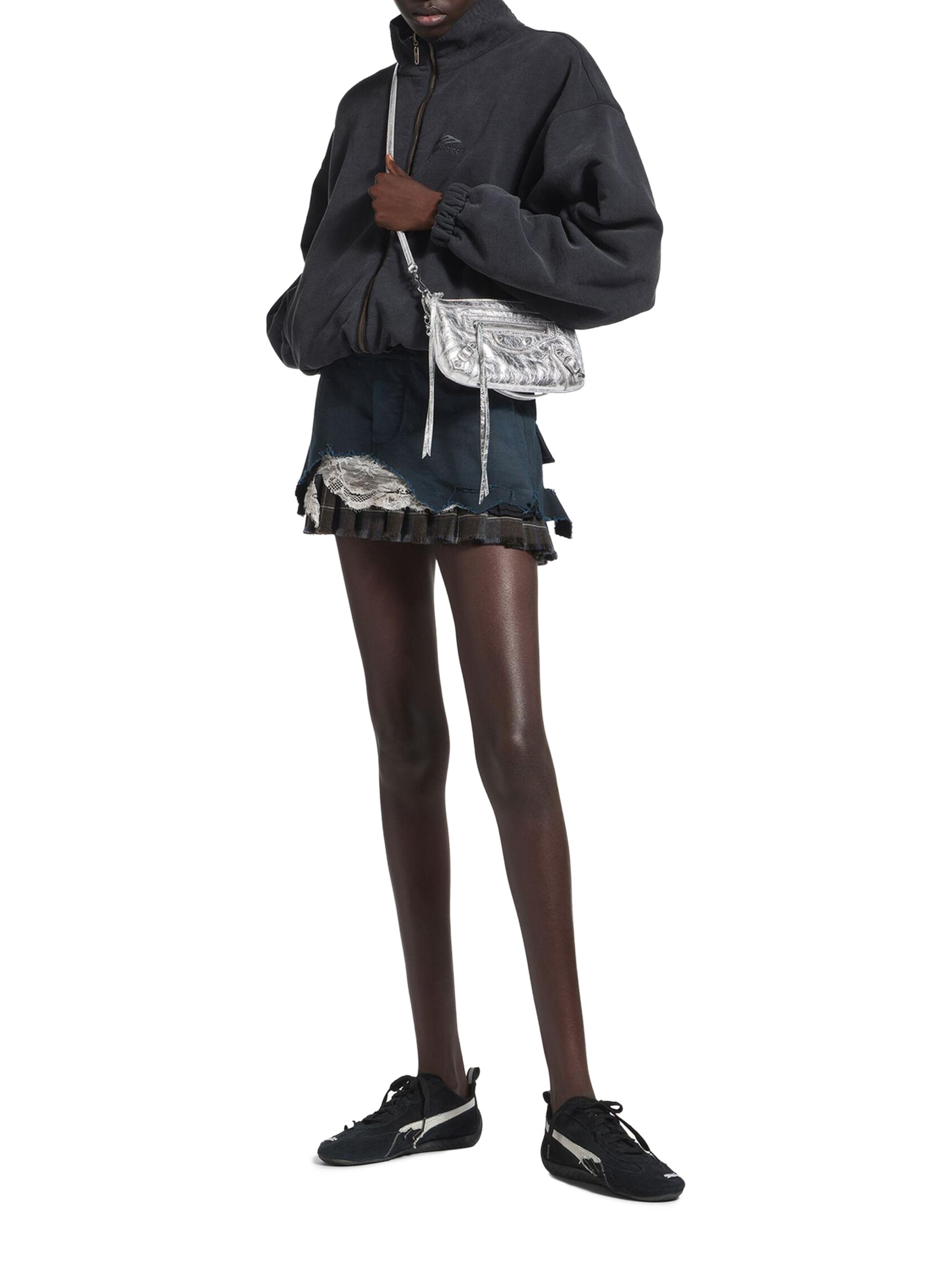 Balenciaga Women's Le City Top Handle Bag on Strap - Silver