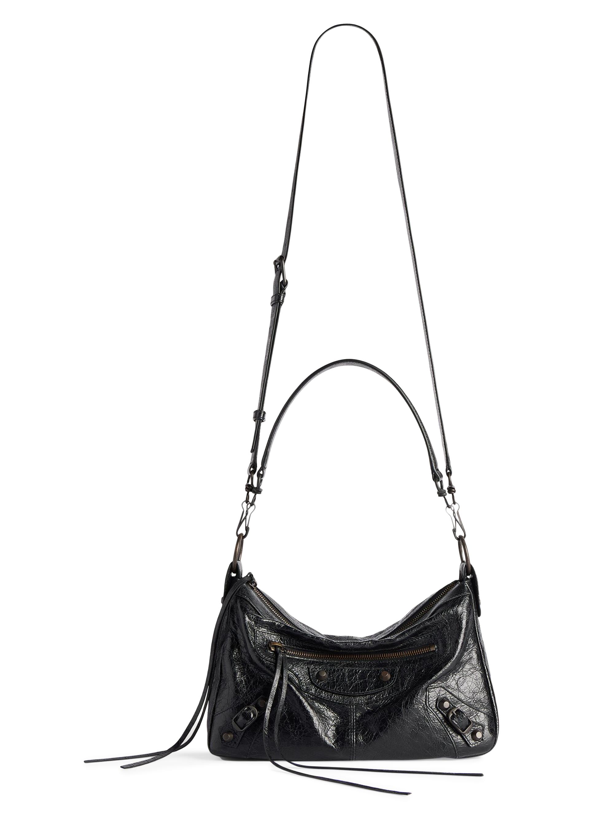 Balenciaga Men's Le City Moto  Crossbody Bag - Black