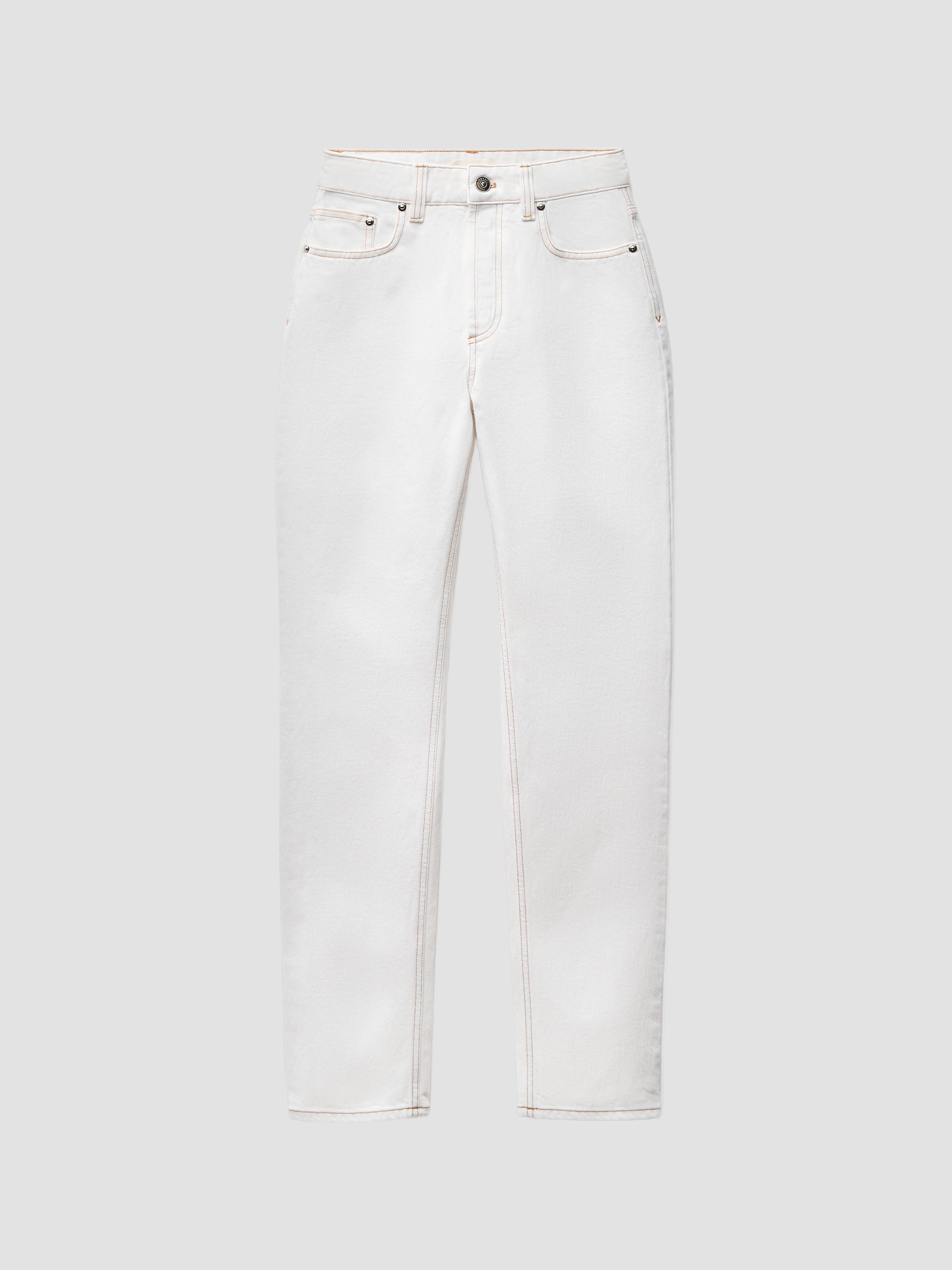 Versace Women's High-Rise Slim Jeans - Optical White