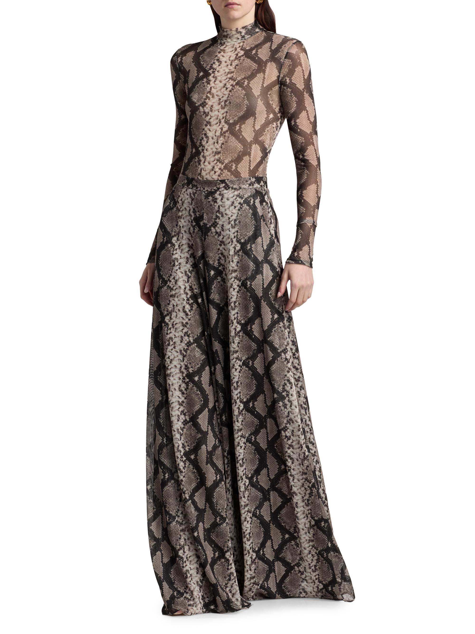 LaPointe Women's Python Print Mesh Bodysuit - Python Print | Thumbnail 2
