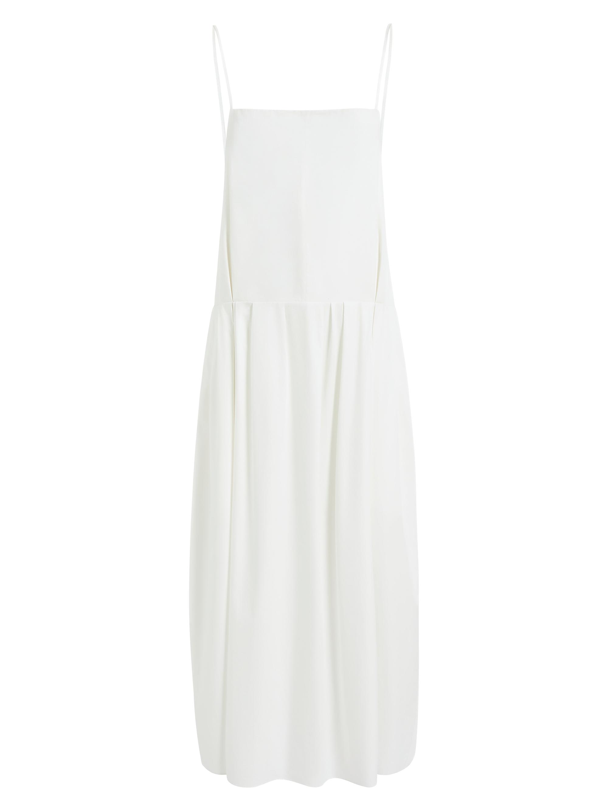 Khaite Women's Adira Cotton Midi-Dress - Chalk