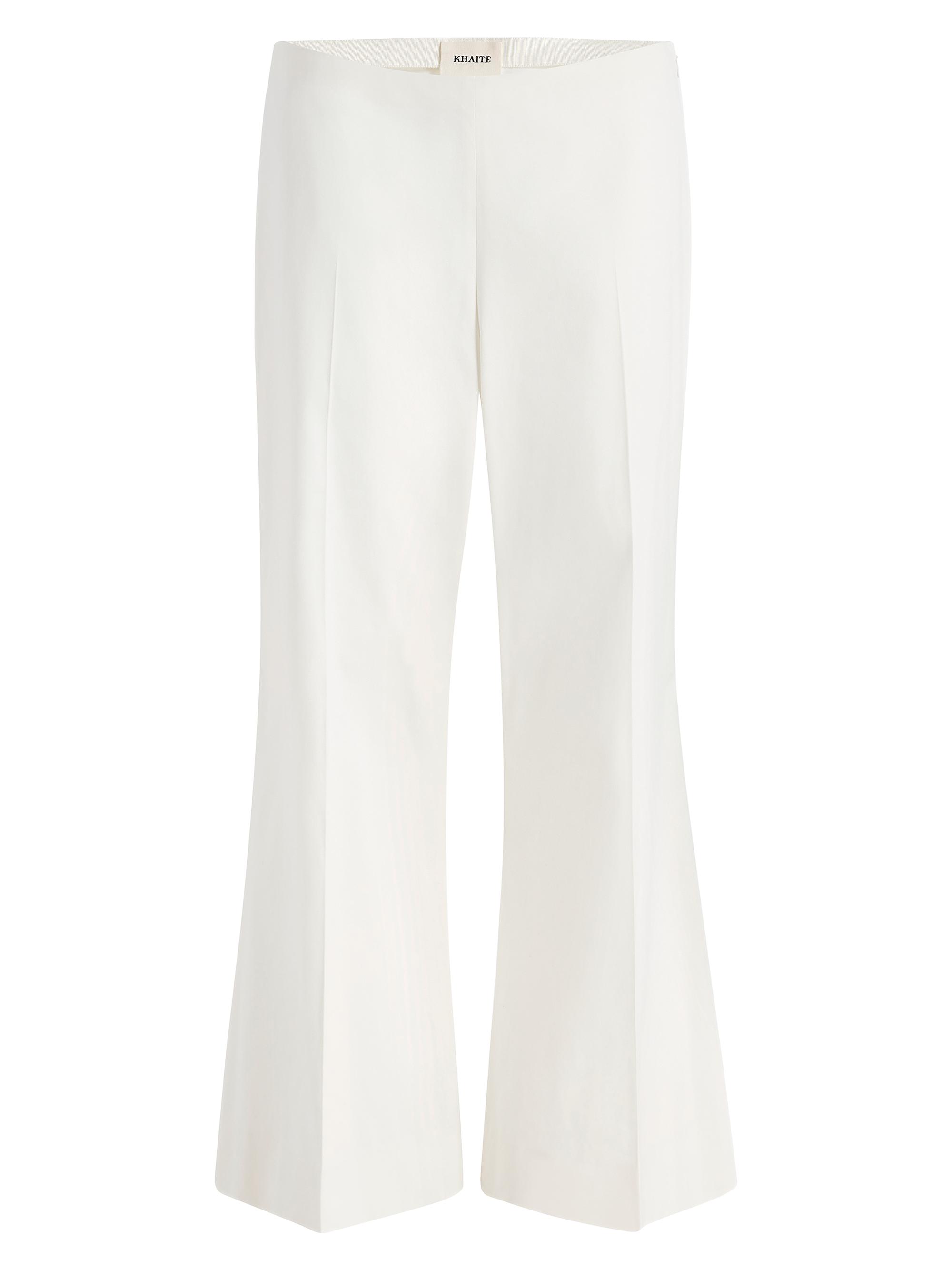 Khaite Women's Walter Cotton-Silk Pants - Natural