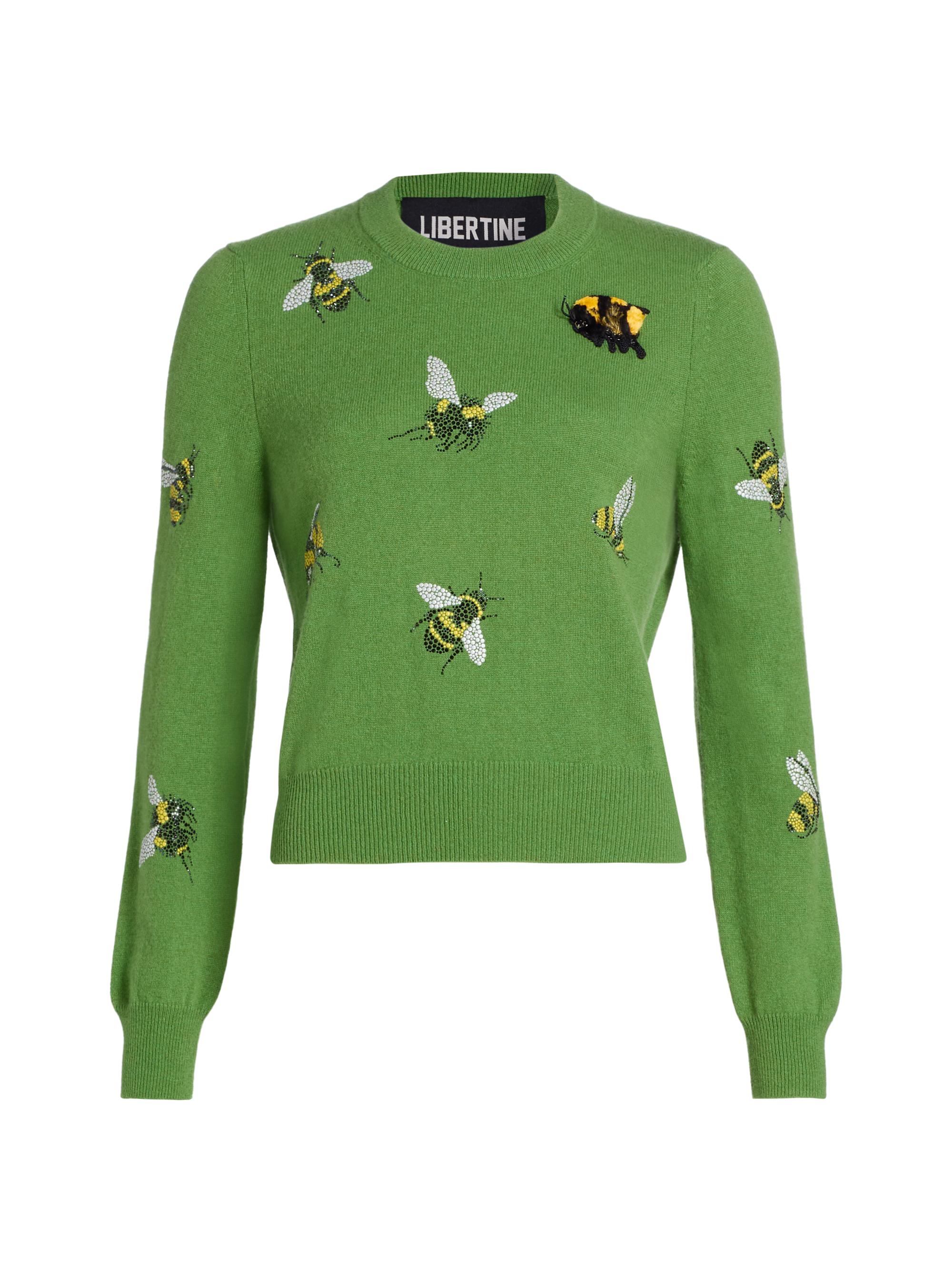 Libertine Women's Buzz Off Shrunken Cashmere Sweater - Kiwi