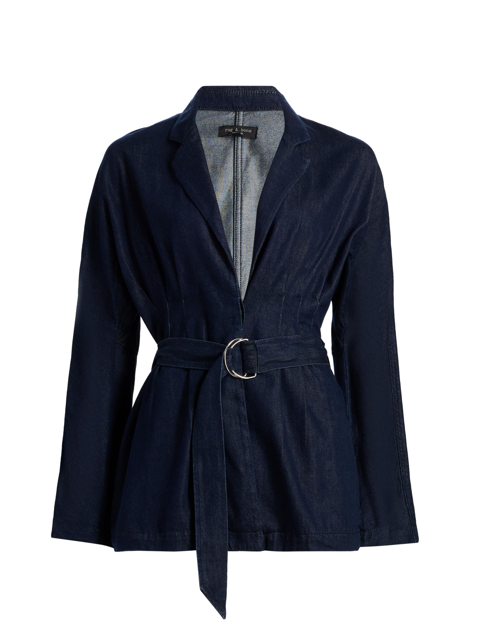 rag & bone Women's Mandi Belted Denim Blazer - Ocean Rinse
