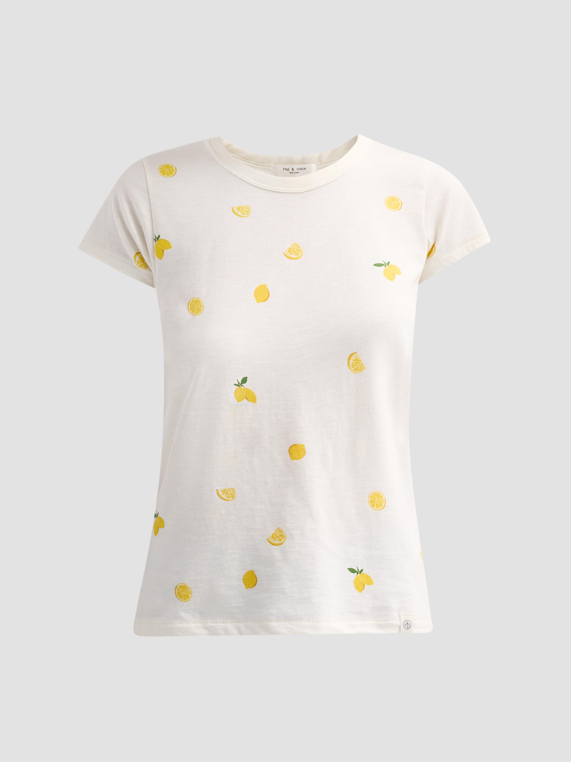 rag & bone Women's All Over Baby Lemon T-Shirt - Bone
