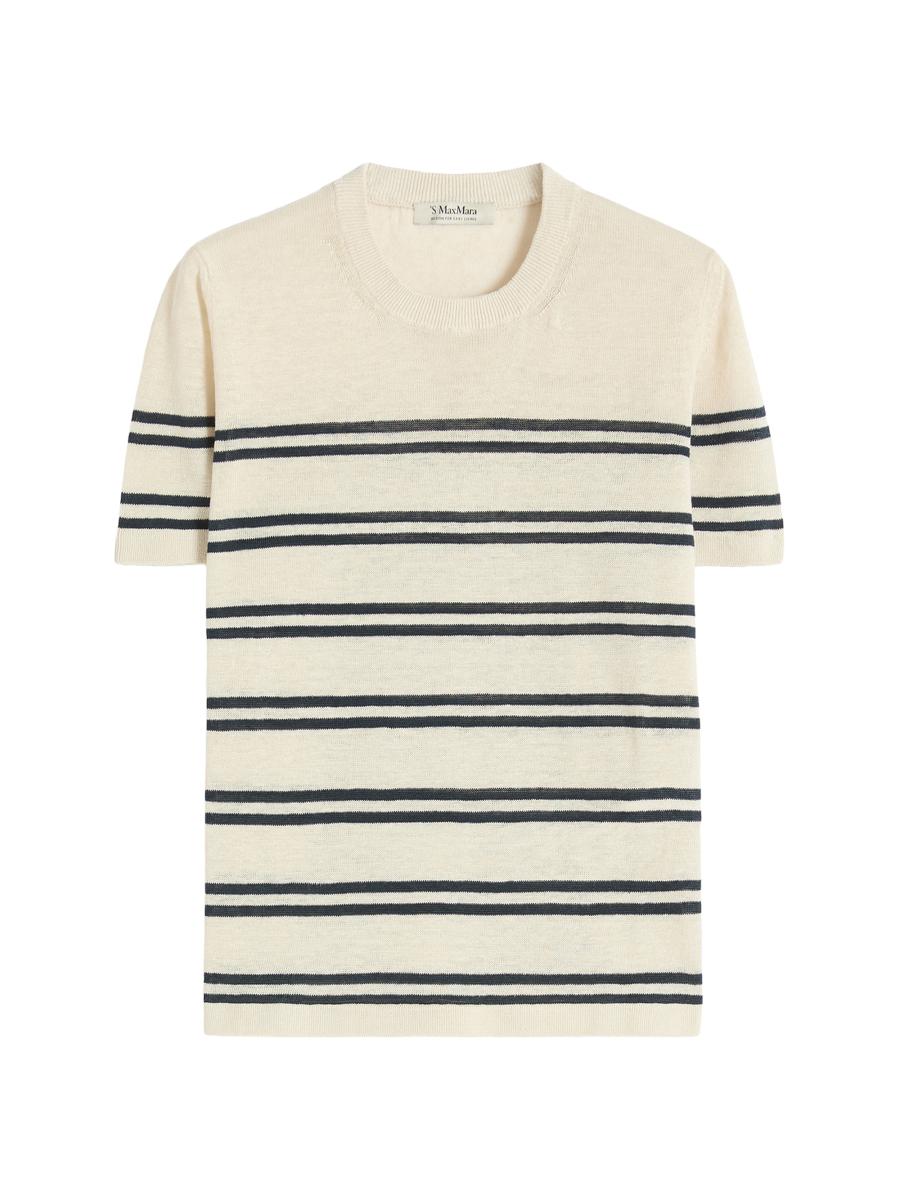 Max Mara Women's Pure Linen Yarn Sweater In White