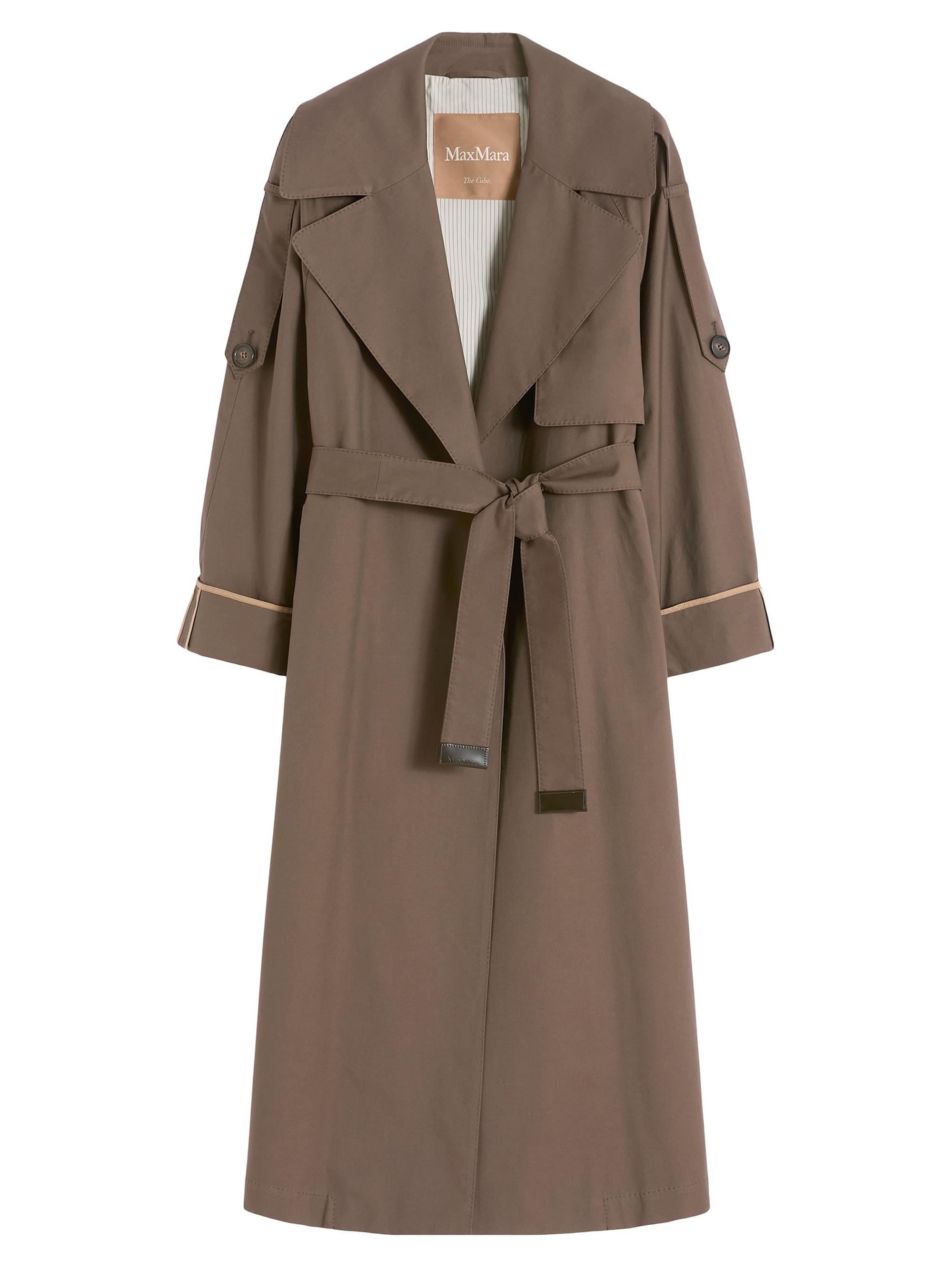 Max Mara Women's Oversized Water Repellent Twill Trench Coat - Chocolate