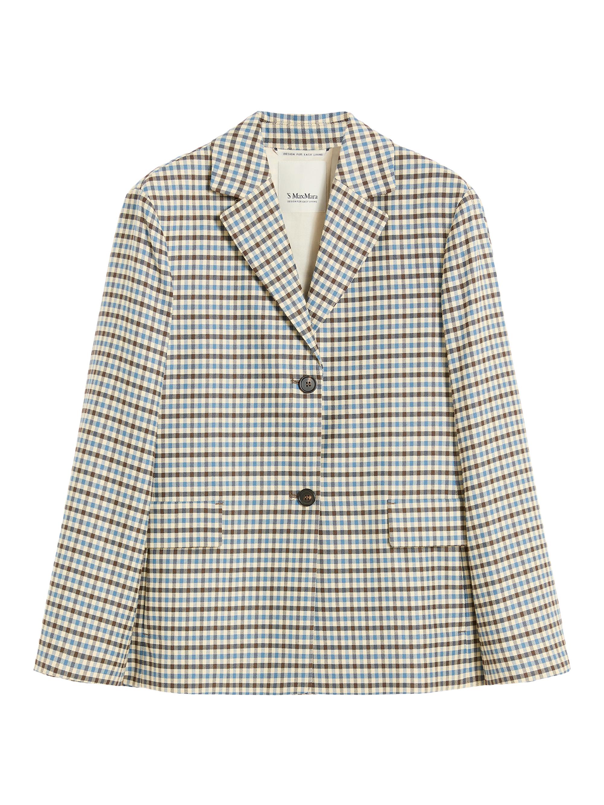 Max Mara Women's Single Breasted Wool and Cotton Jacket - Light Blue