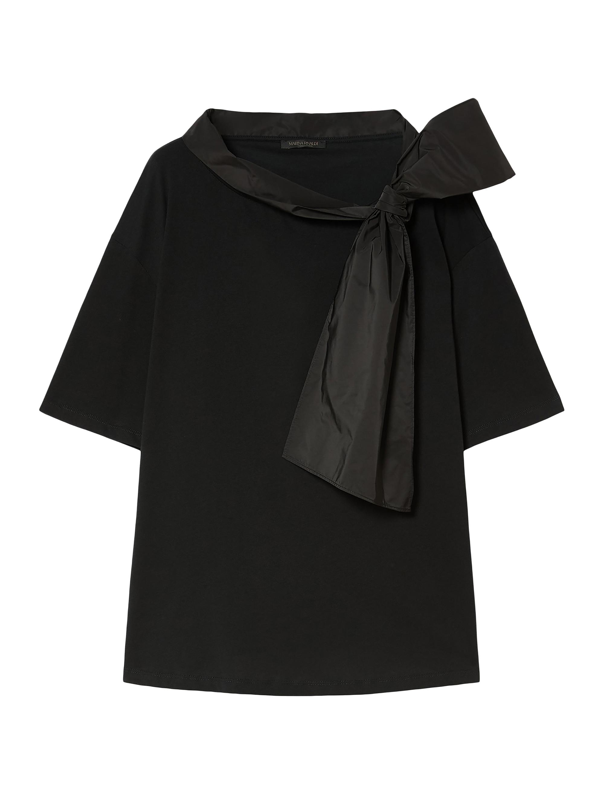 Marina Rinaldi Women's Jersey and Taffeta T-Shirt - Black