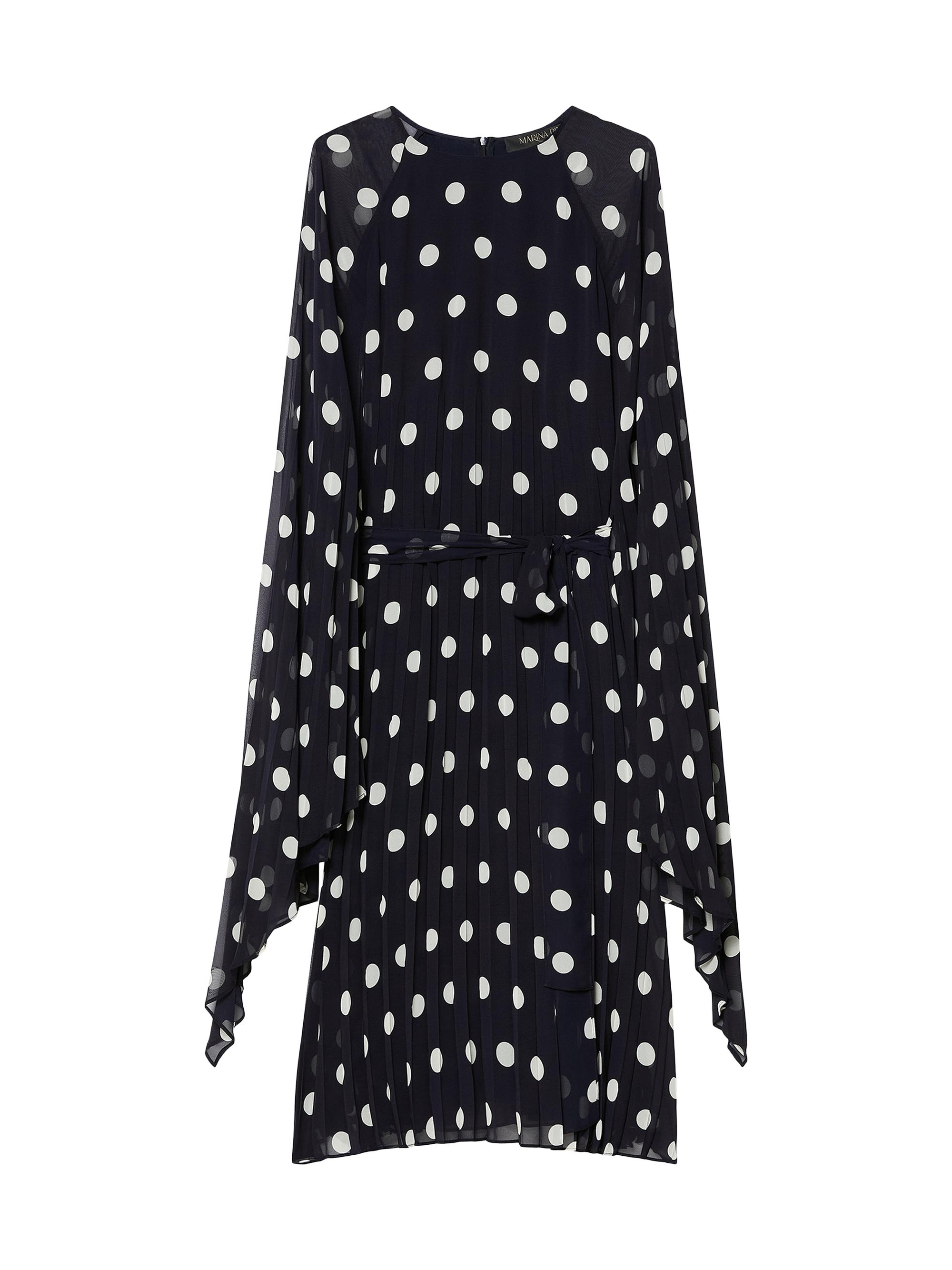 Marina Rinaldi Women's Polka Dot Georgette Dress - Ultramarine
