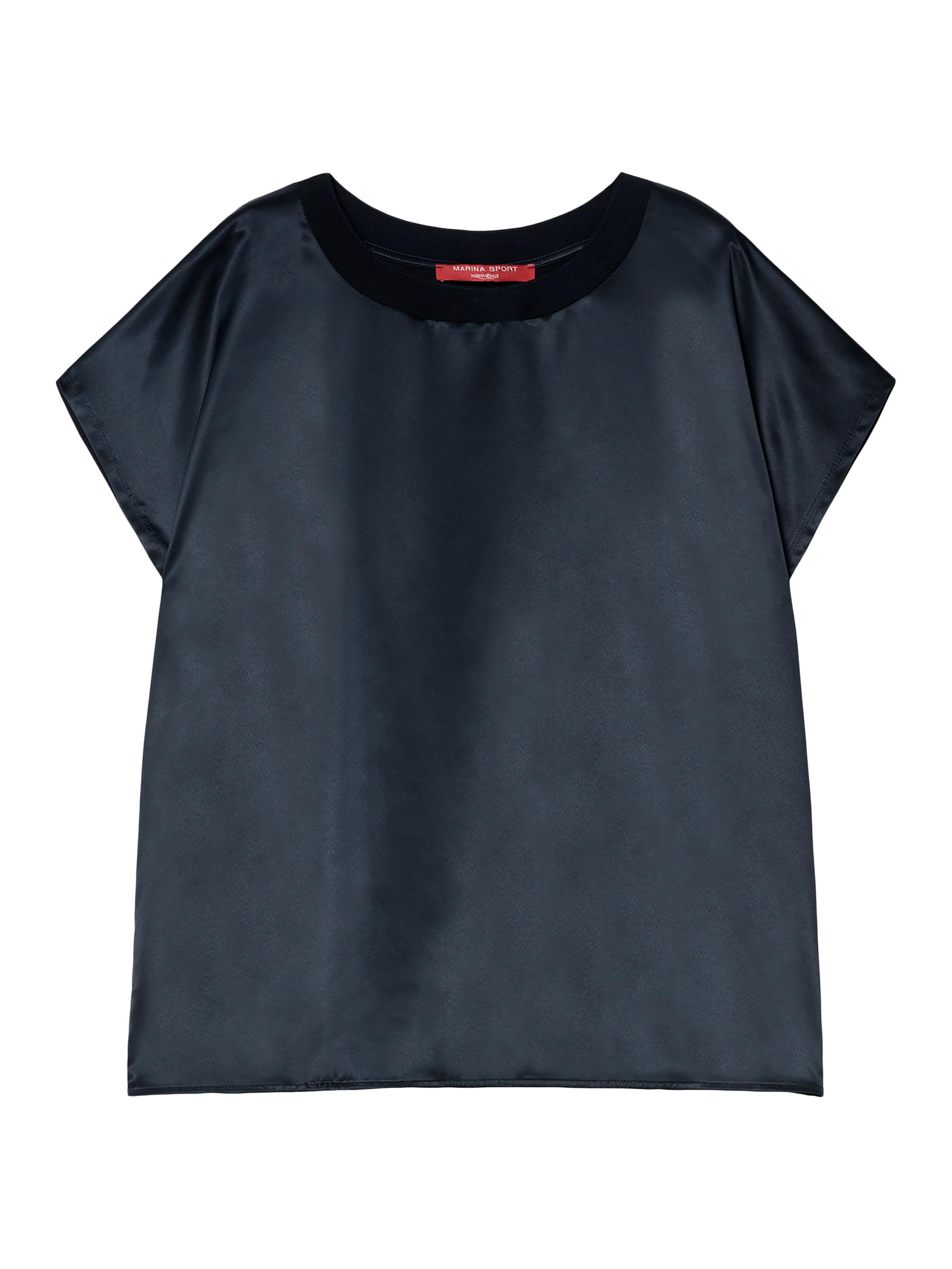 Marina Rinaldi Women's Jersey and Satin T-Shirt - Midnightblue