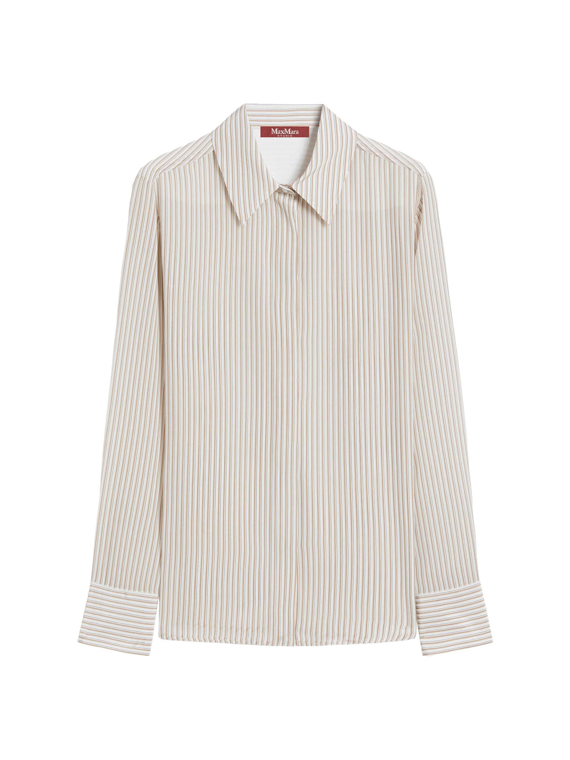 Max Mara Women's Printed Crepe De Chine Shirt - Camel