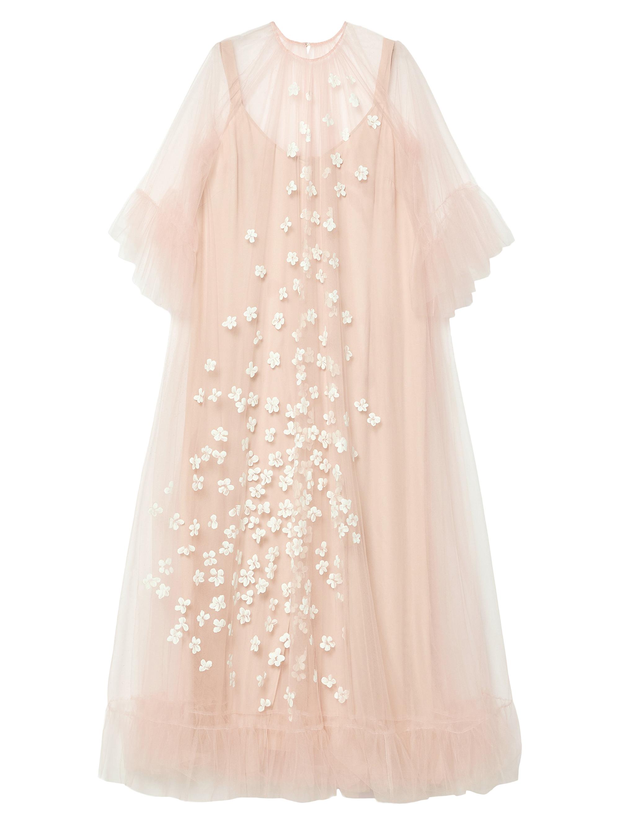 Marina Rinaldi Women's Floral Detail Tulle Dress - Pink