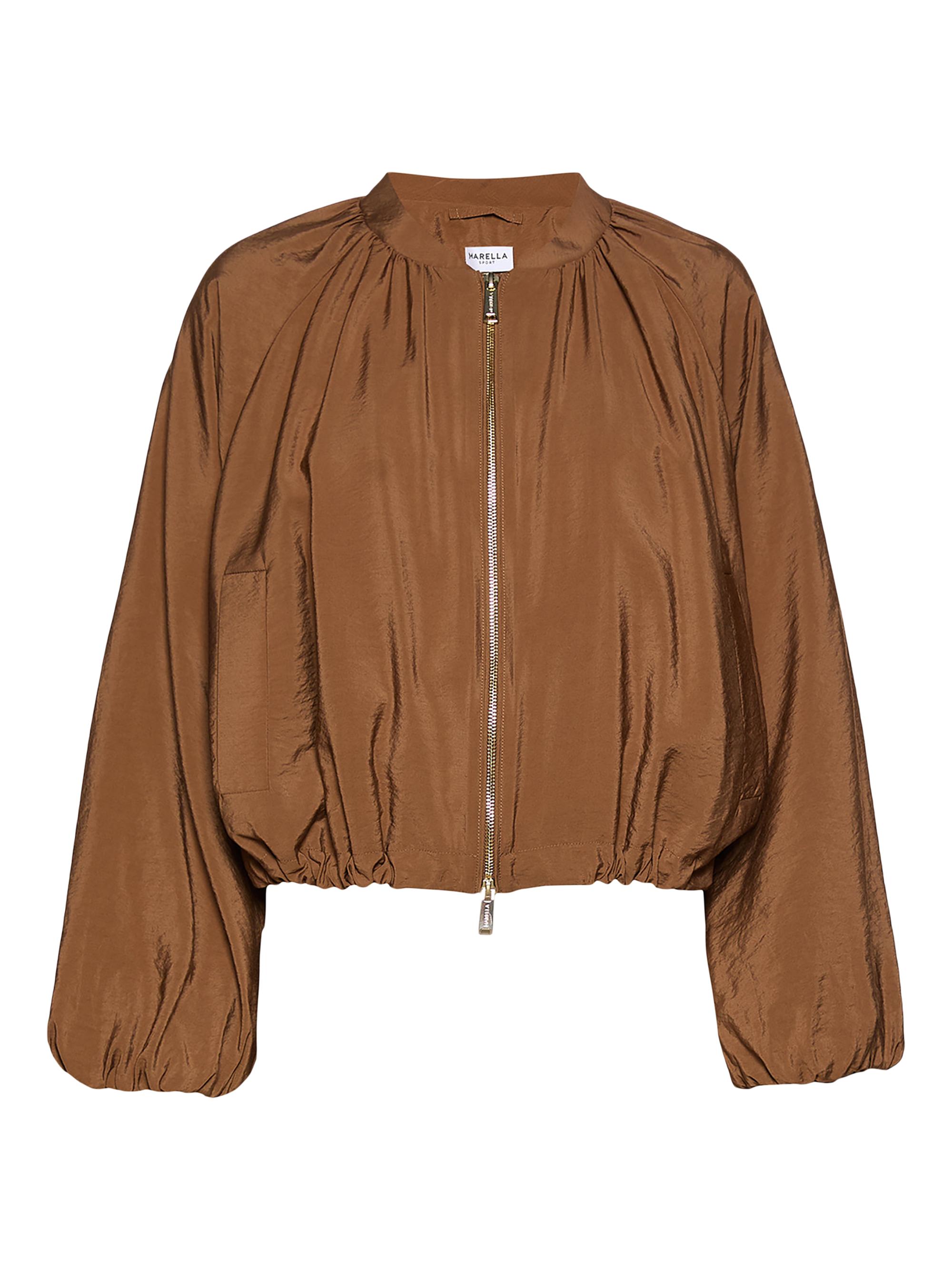 Marella Women's Drawstring Hem Bomber Jacket - Tobacco Brown