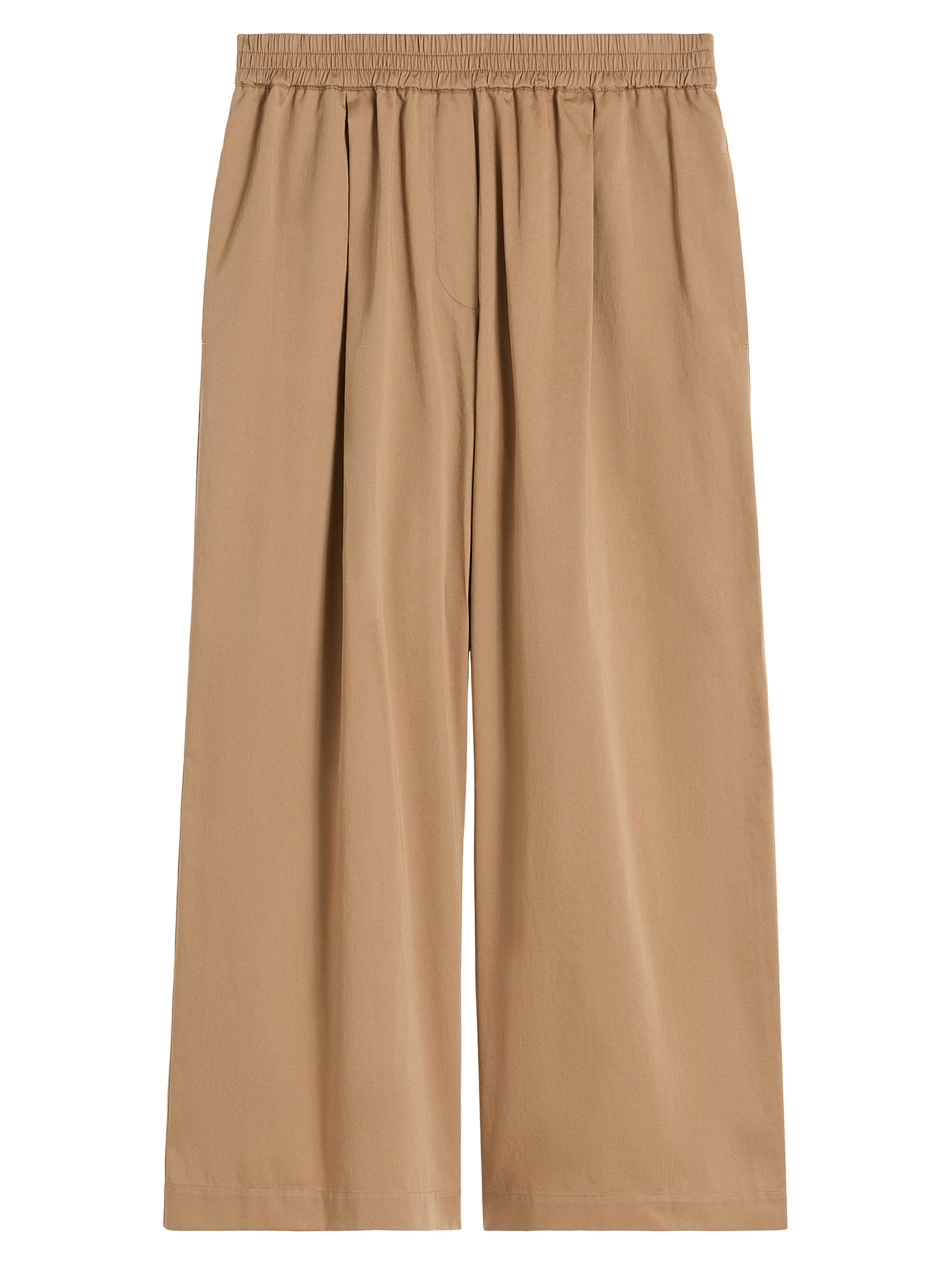 Weekend Max Mara Women's Cotton Rasetto Trousers - Earth