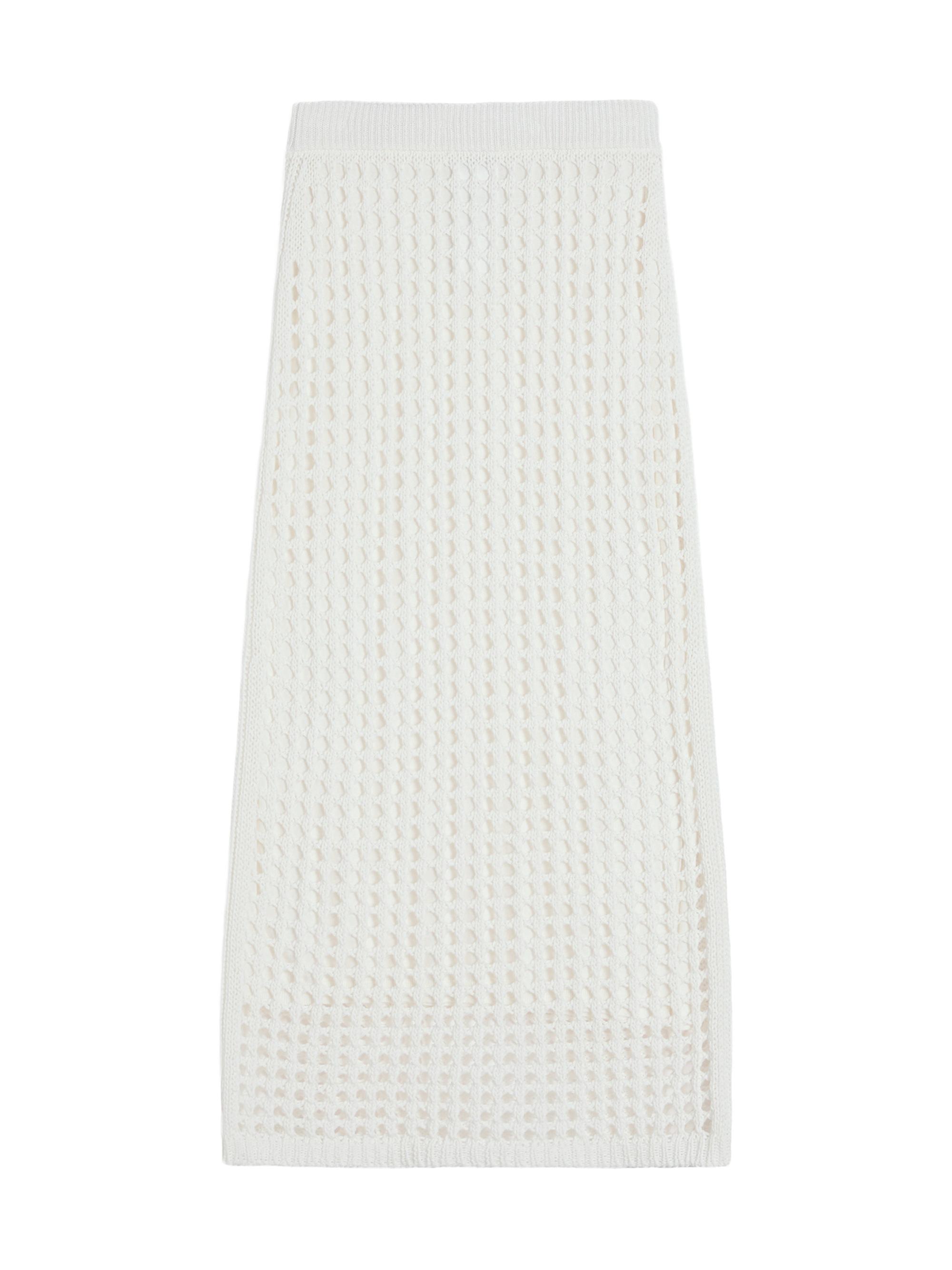 Max Mara Women's Mesh Cotton Skirt - Optical White