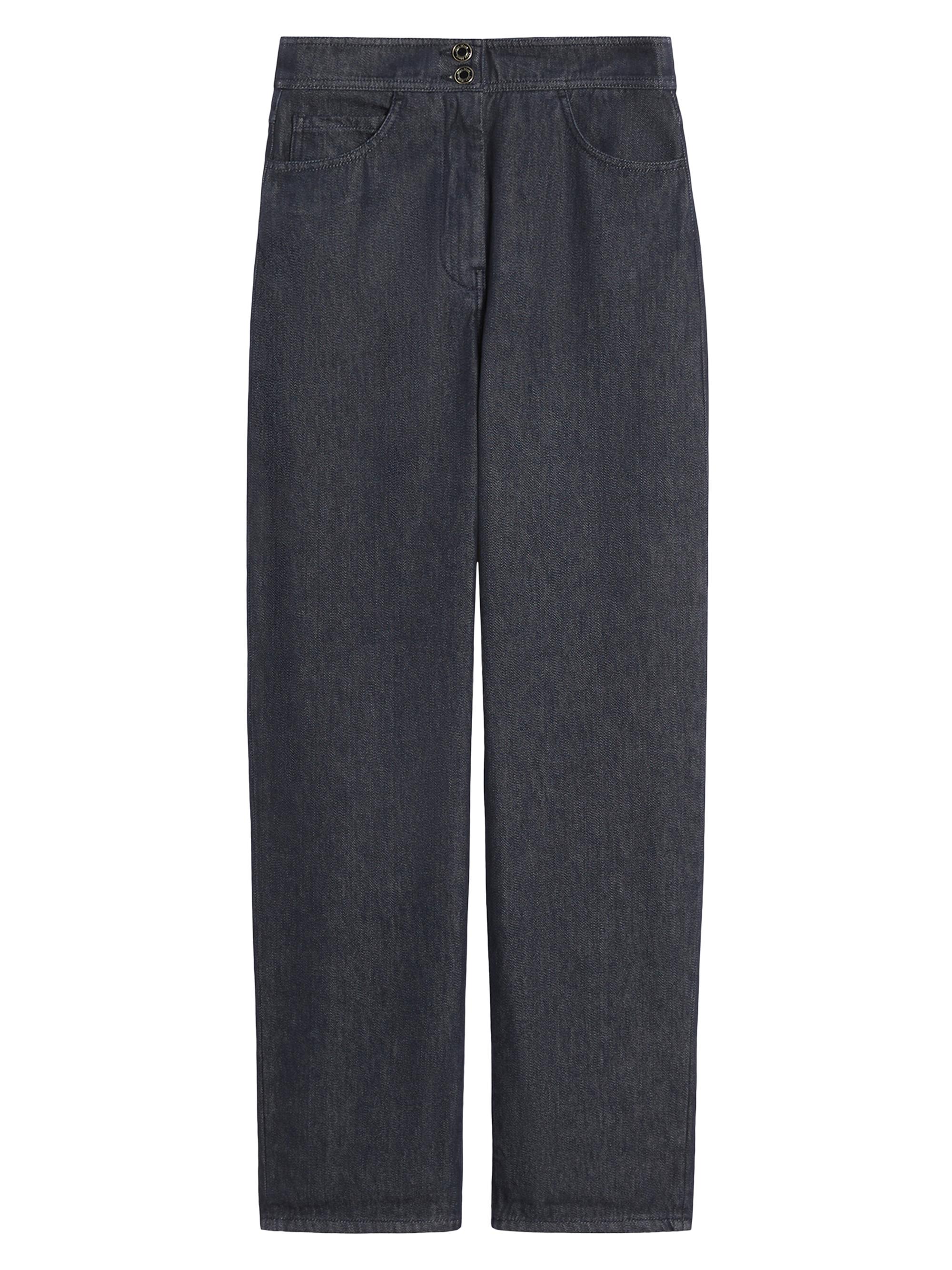 Max Mara Women's Denim Look Cotton Trousers - Midnightblue