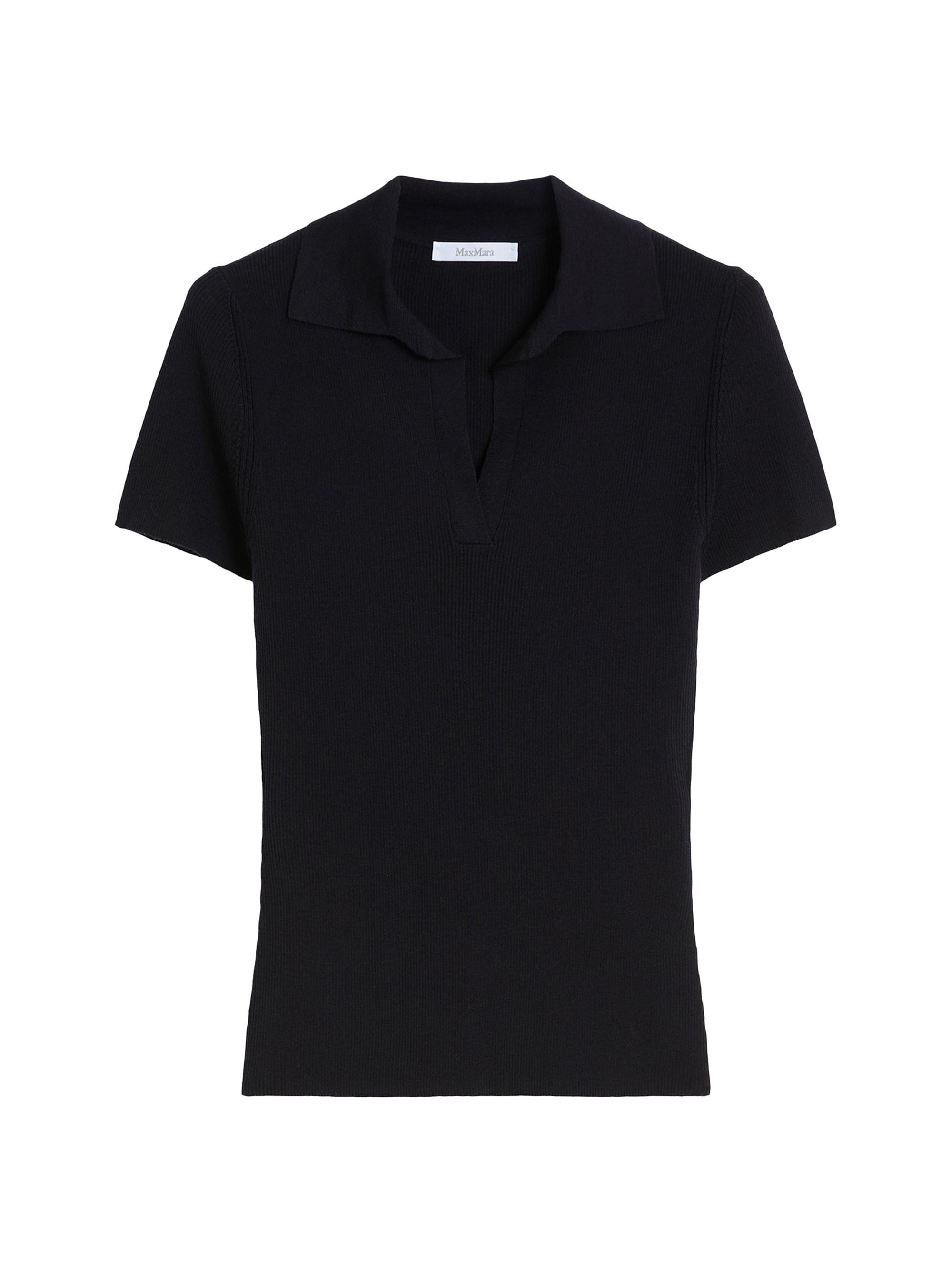 Max Mara Women's Rib Knit Wool Polo Shirt - Ultramarine