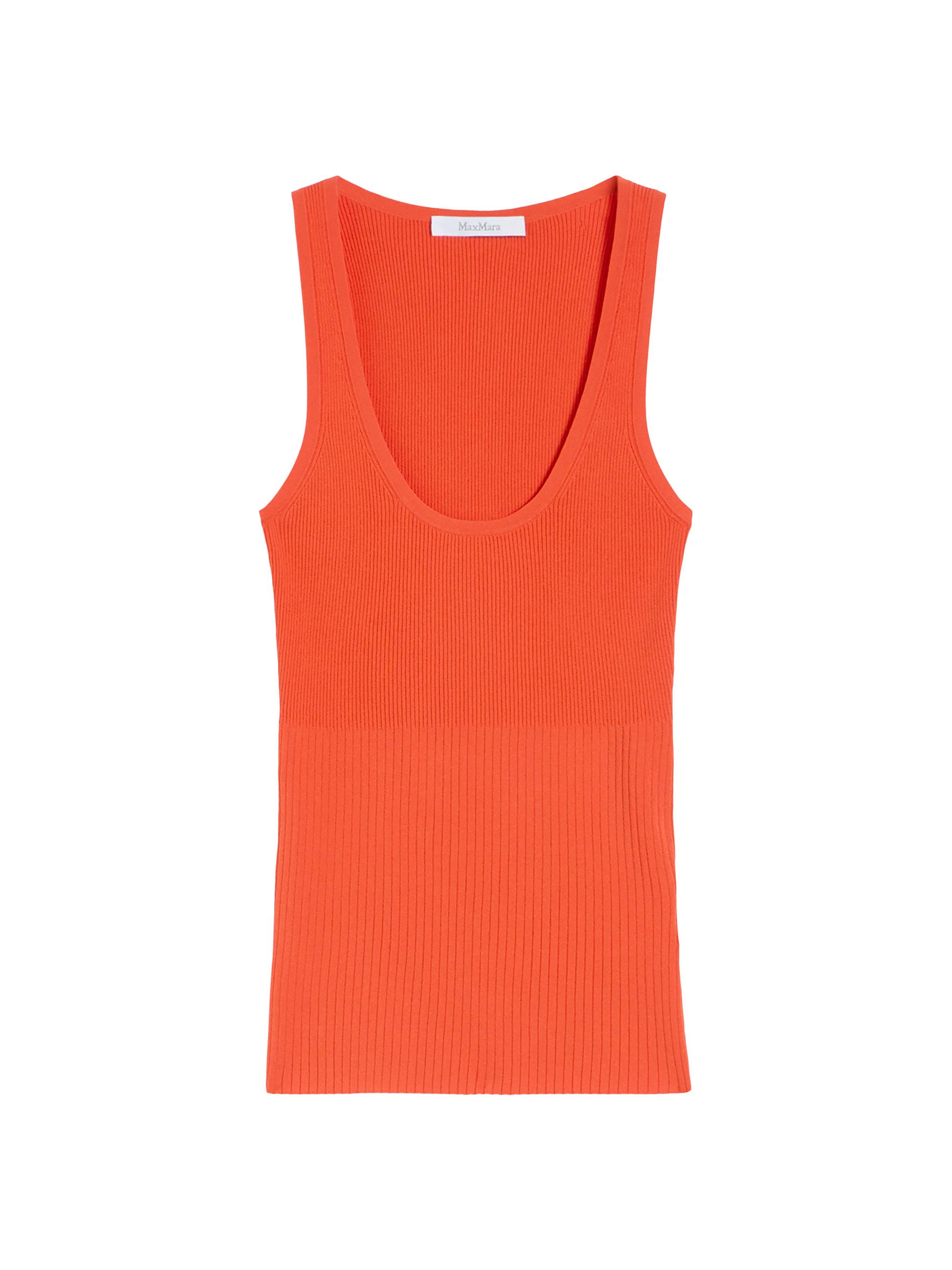 Max Mara Women's Viscose Blend Yarn Top - Coral