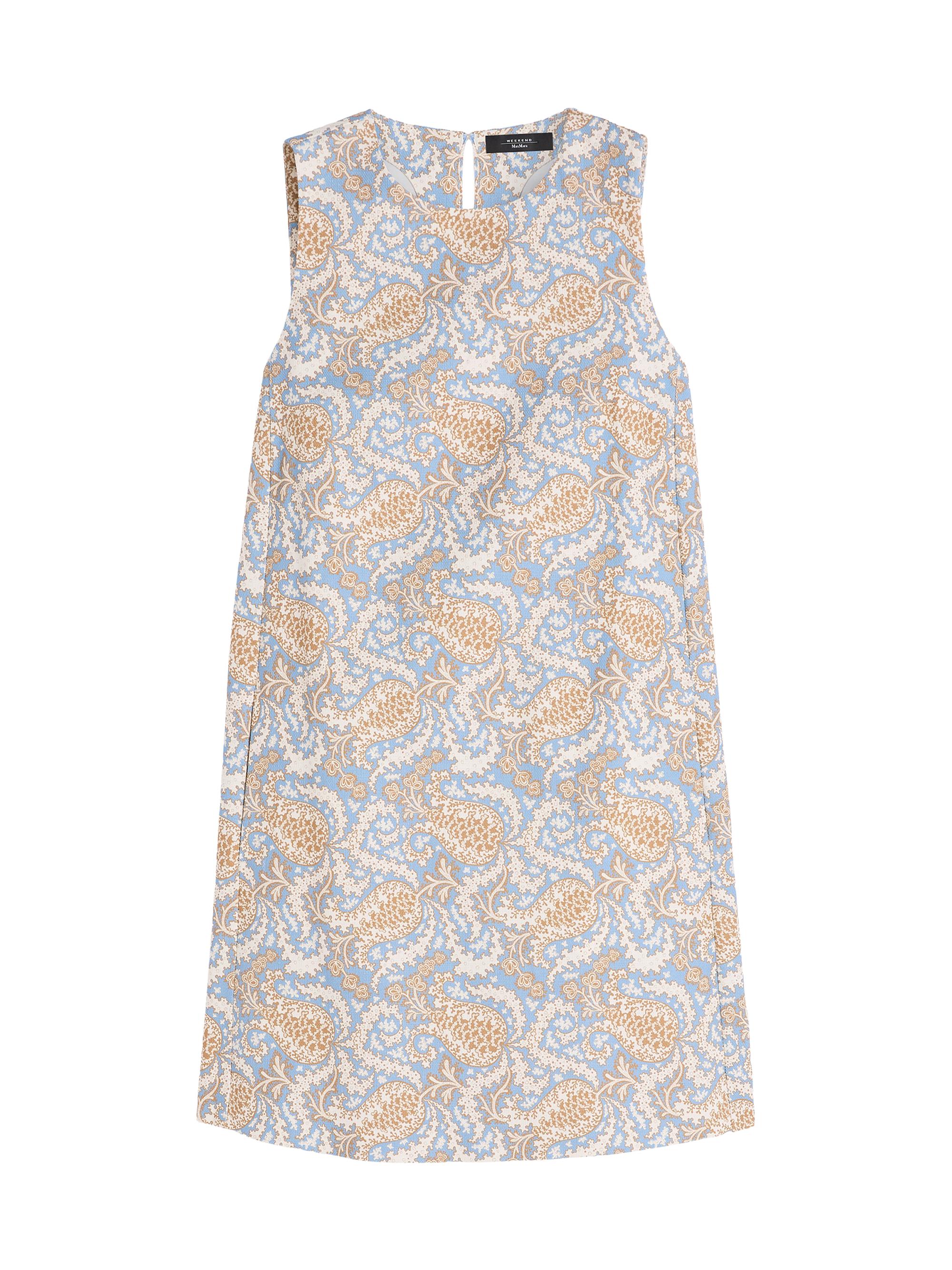 Weekend Max Mara Women's Printed Cotton Basketweave A-Line Dress - Light Blue