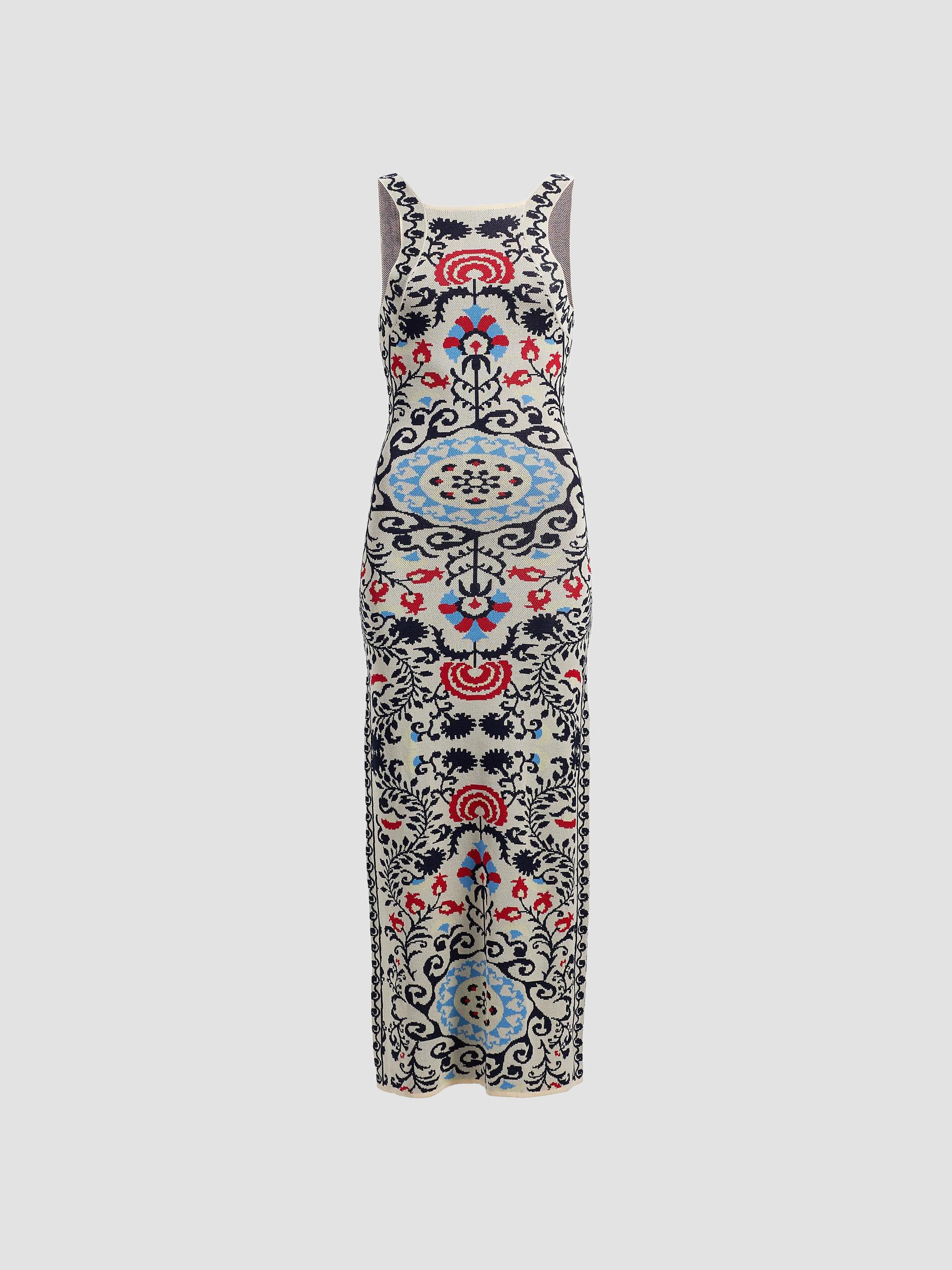 sariah midi dress Misa Los Angeles Sariah Textured-Print Midi-Dress
