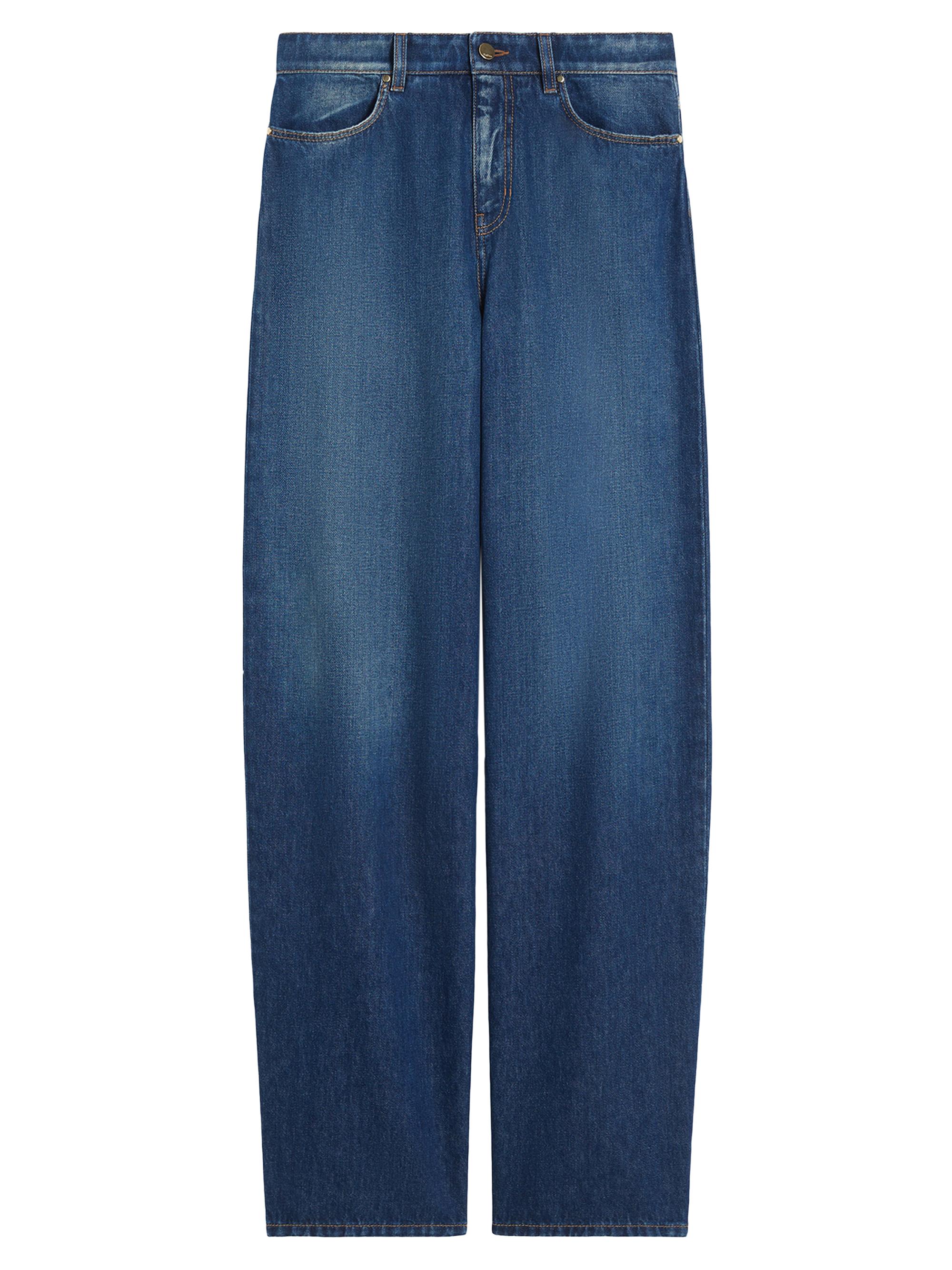 Max Mara Women's Denim Baggy Jeans - Navy