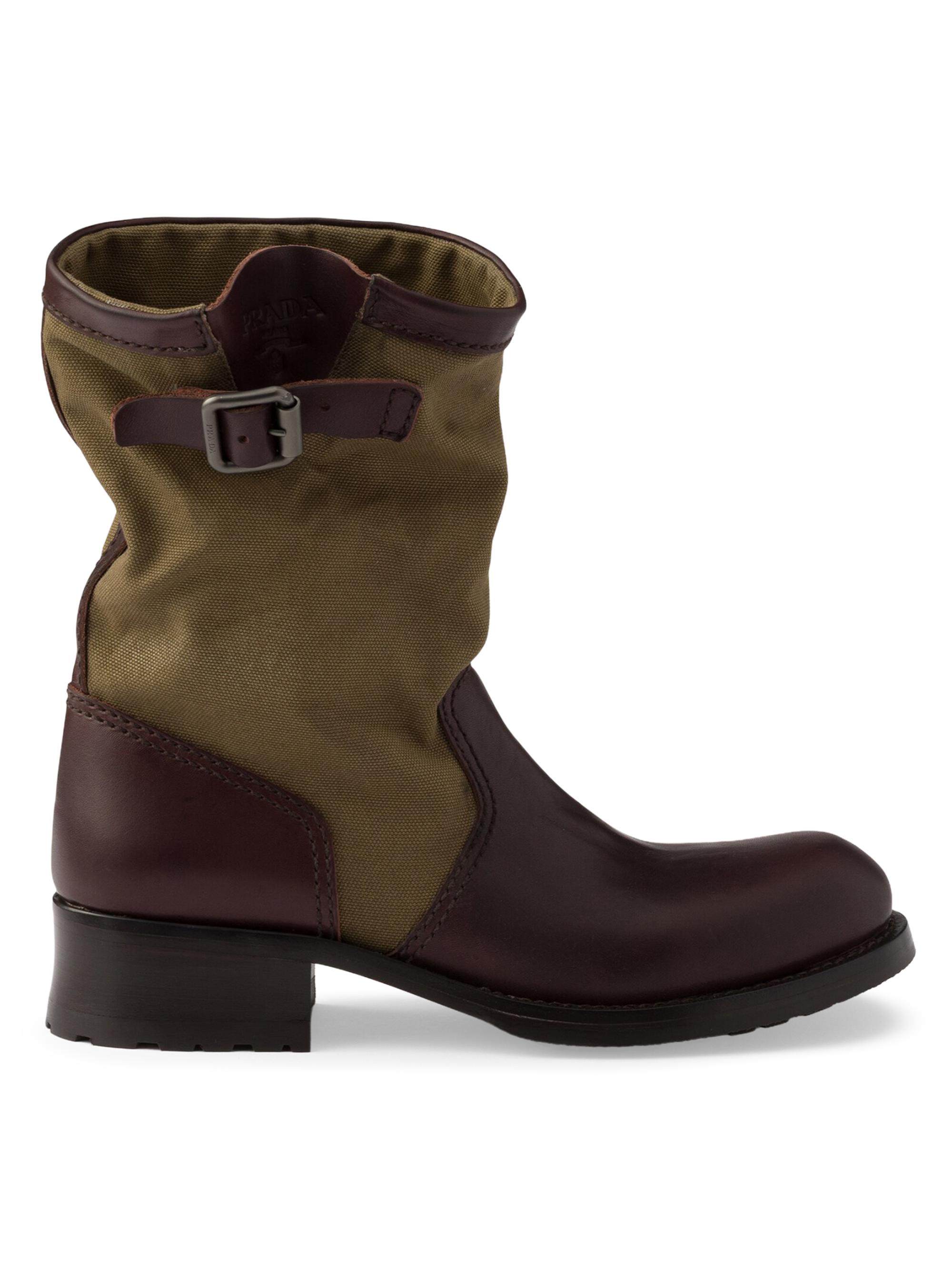 Prada Leather Mid-Calf Boots | Saks Fifth Avenue