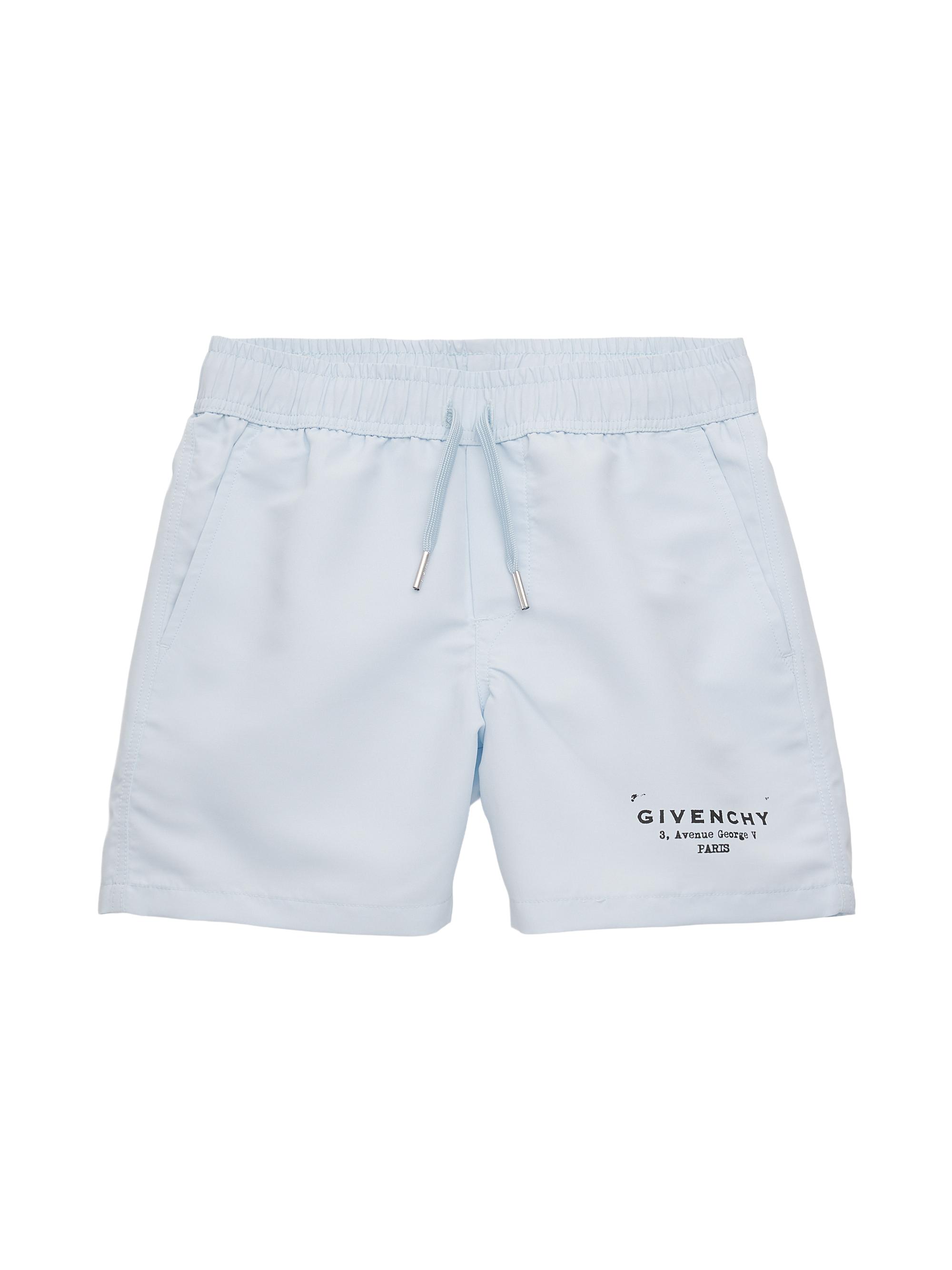 Givenchy Little Boy's & Boy's Logo Swim Shorts - Pale Blue