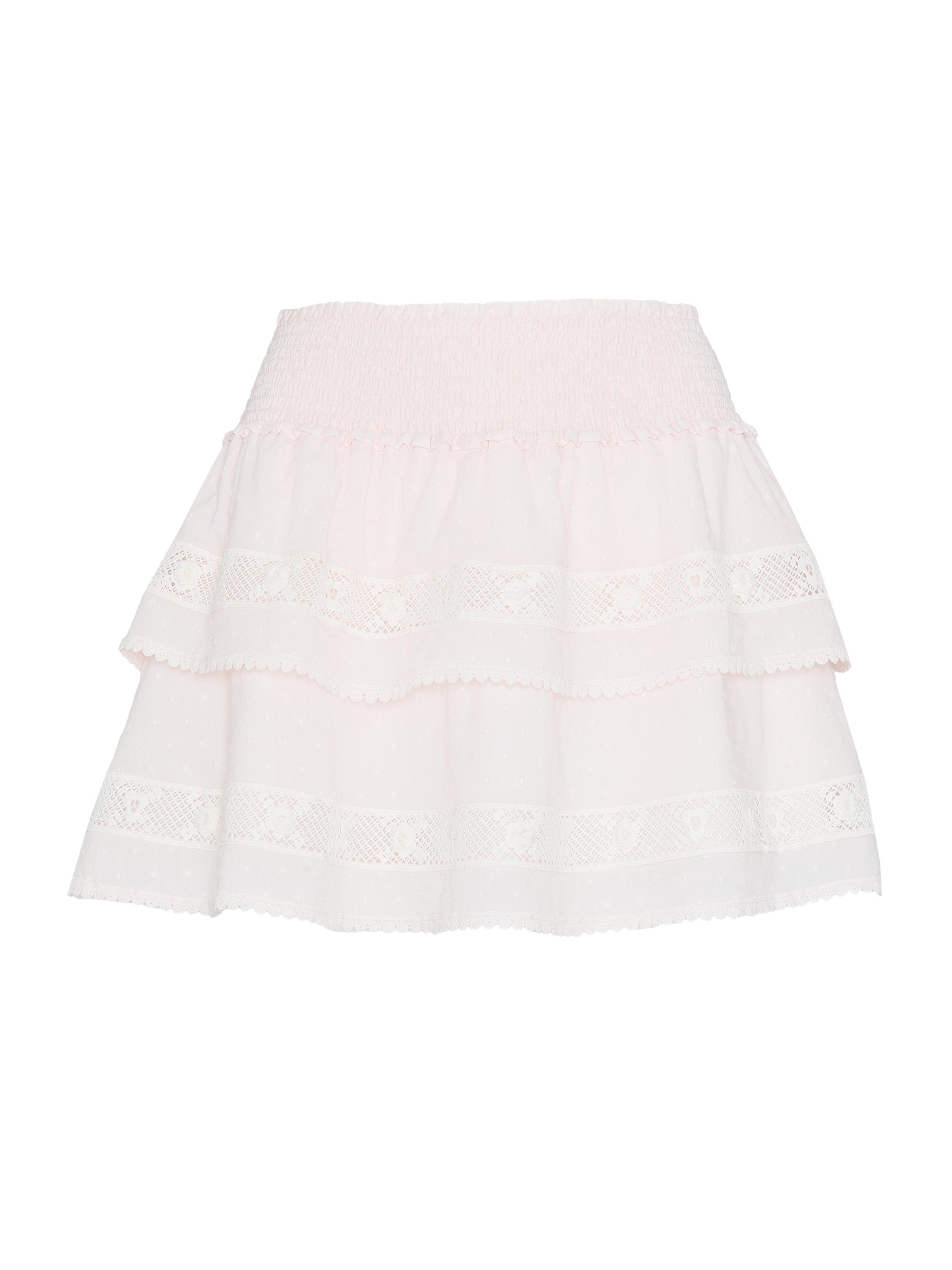 Hill House Home Women's The Meena Skirt - Powder Pink Swiss Dot