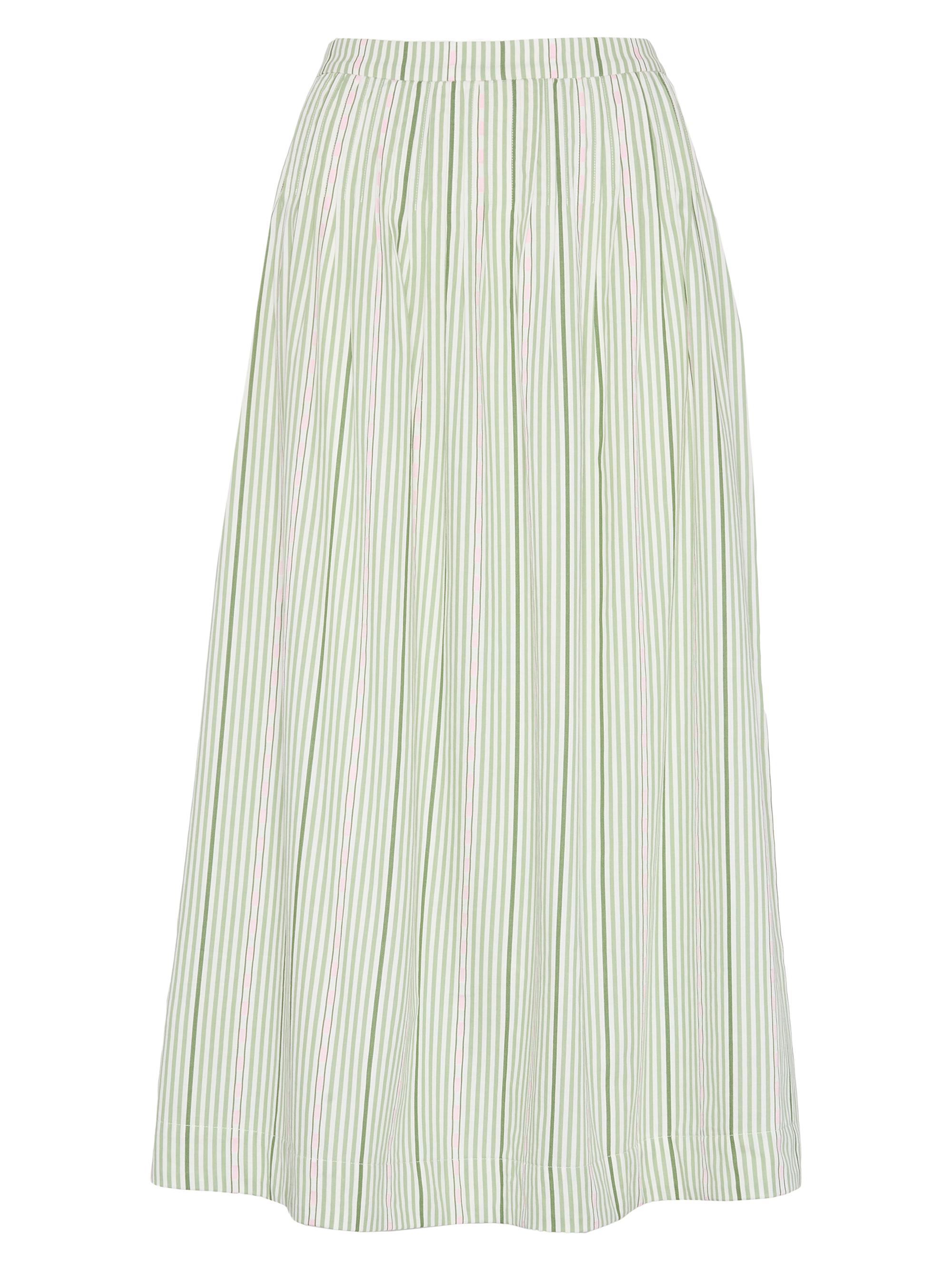 Hill House Home Women's The Ame Skirt - Green Jacquard Stripe