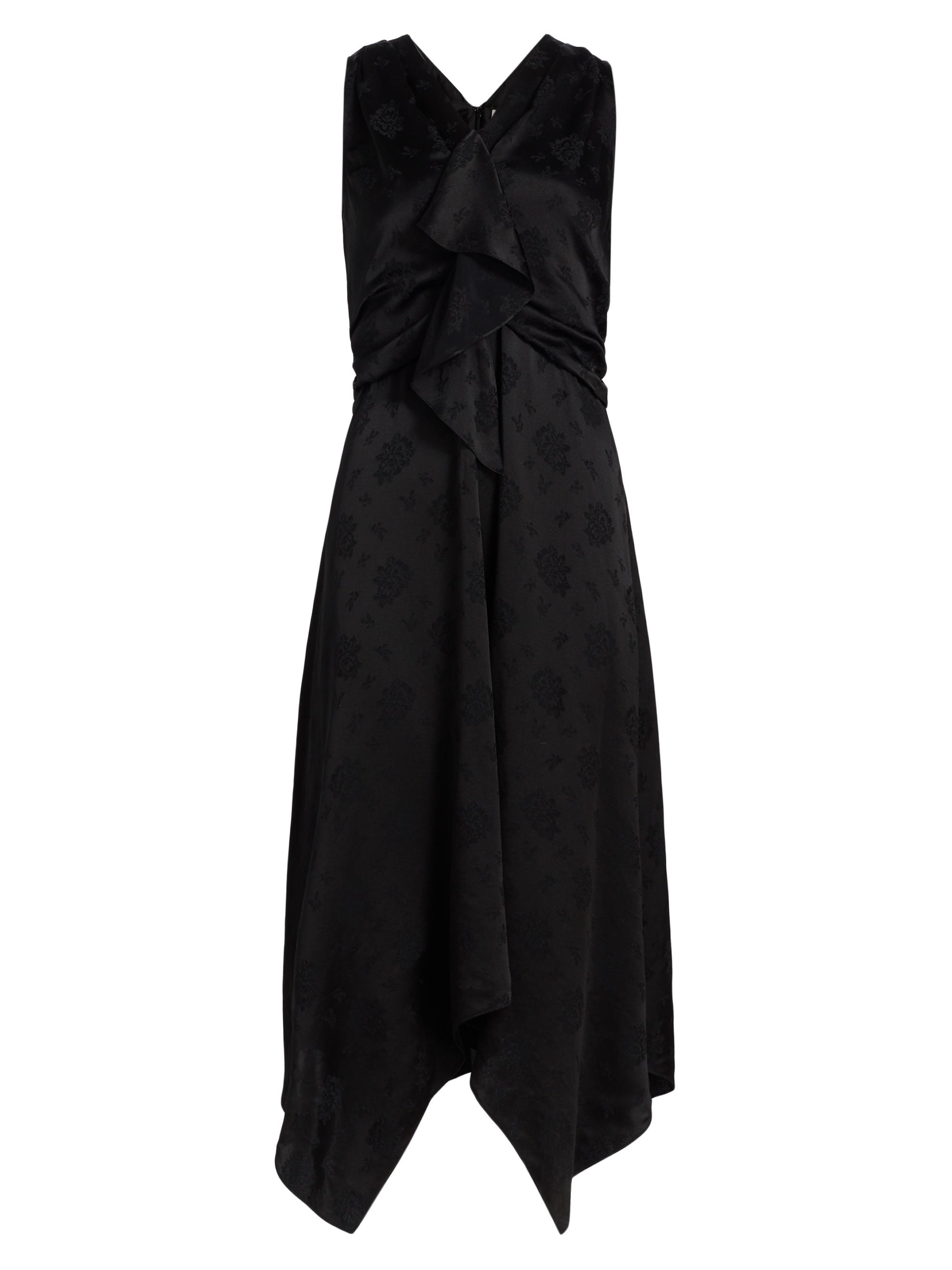 3.1 Phillip Lim Women's Handkerchief Hem Silk-Blend Midi-Dress - Black