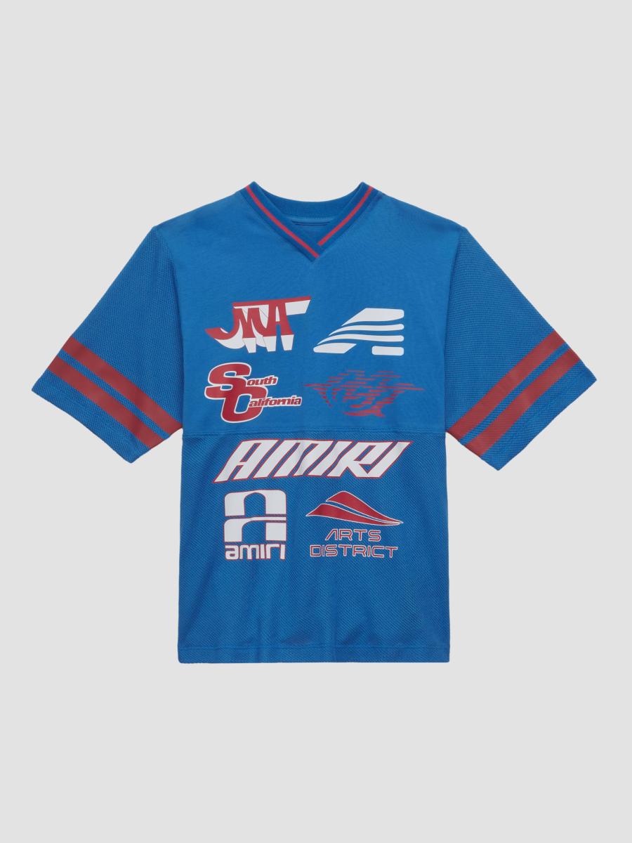 Amiri Little Kid's & Kid's Sporty Football T-shirt In Blue
