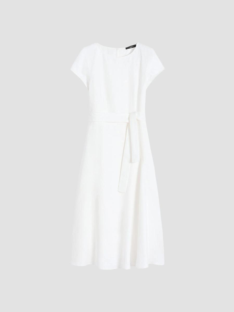 【未使用／リネン100%✨️】RH Linen Canvas Dress 麻 Weekend Max Mara Linen Canvas Midi Dress | Saks Fifth Avenue