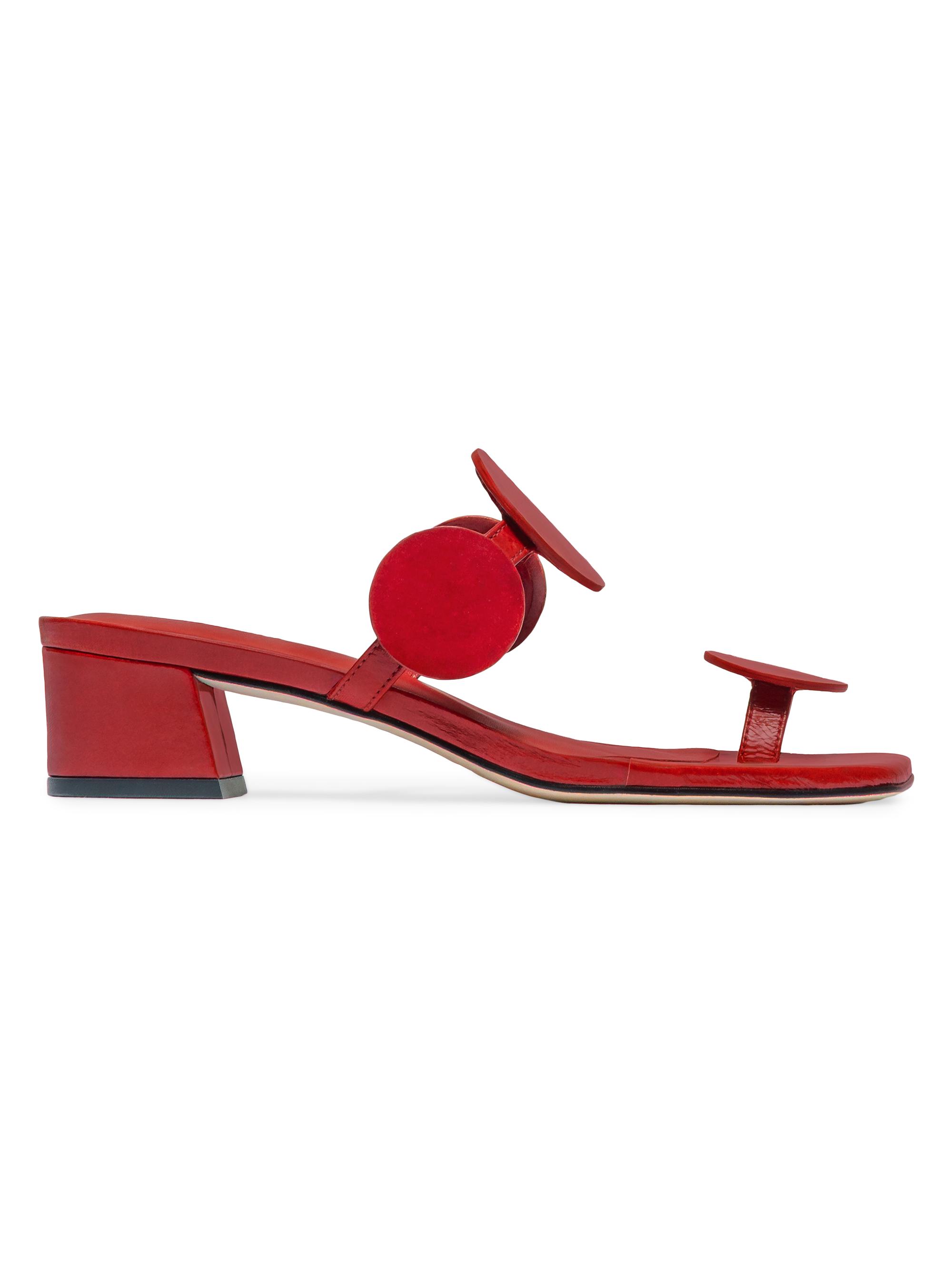 Bernardo Women's Jupiter Moon Low Heel Sandals - Red