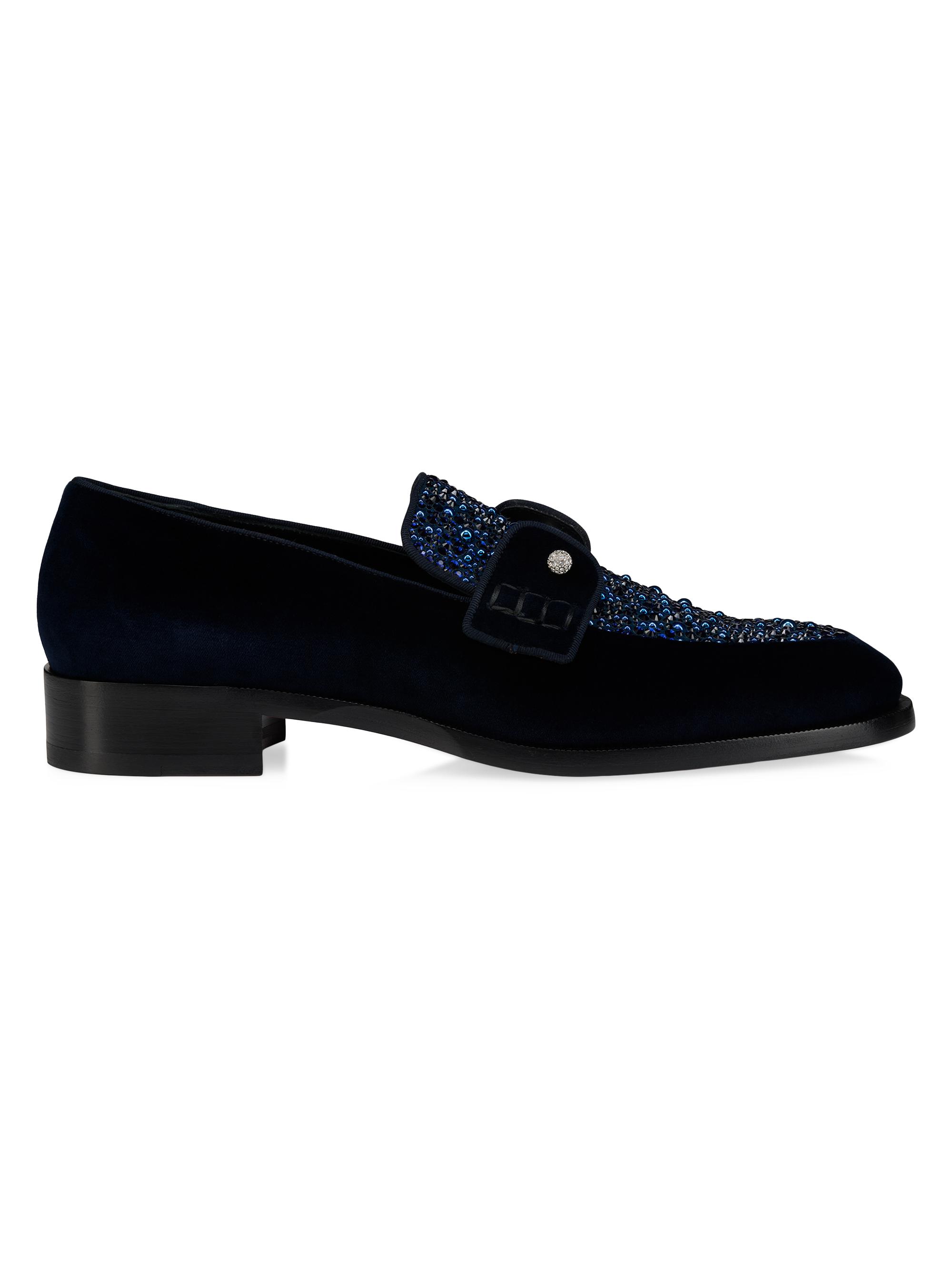 Christian Louboutin Men's Chambelimoc Perla Night Strass Loafers - Last Night