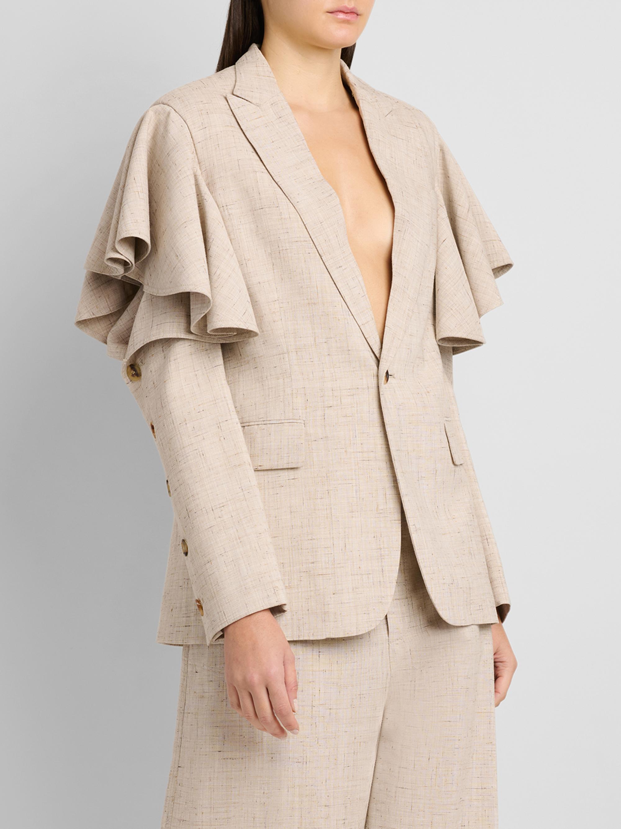 Moschino Ruffle Cape Tweed Jacket | Saks Fifth Avenue