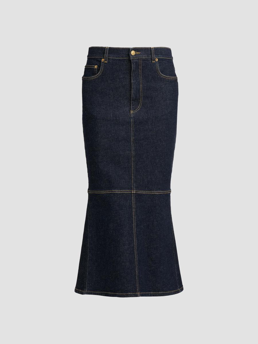Moschino Mermaid Heart Back Denim Midi-Skirt | Saks Fifth Avenue