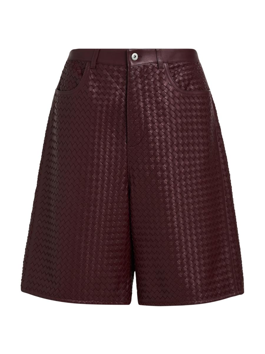 bottega veneta 44 ショーツ Bottega Veneta Intrecciato Leather Shorts | Saks Fifth Avenue
