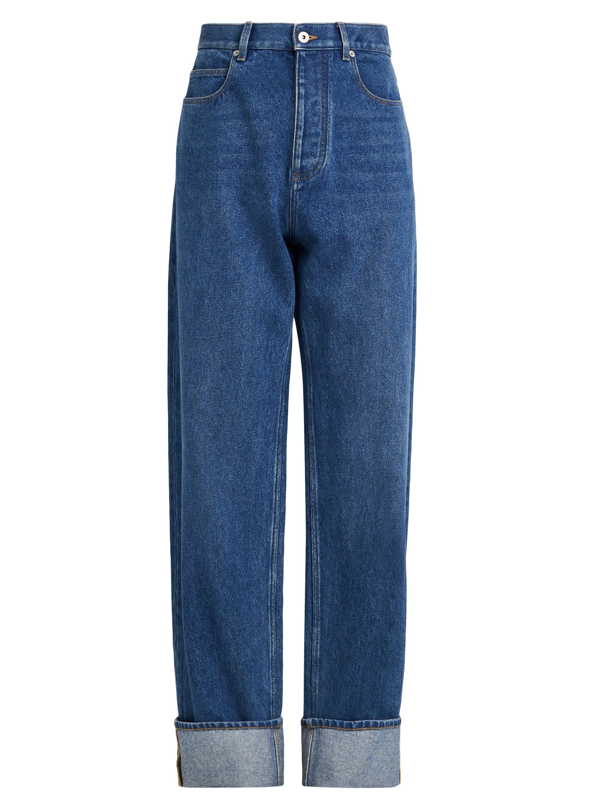 Bottega Veneta Men's Turned-Up Straight-Fit Jeans - Medium Blue
