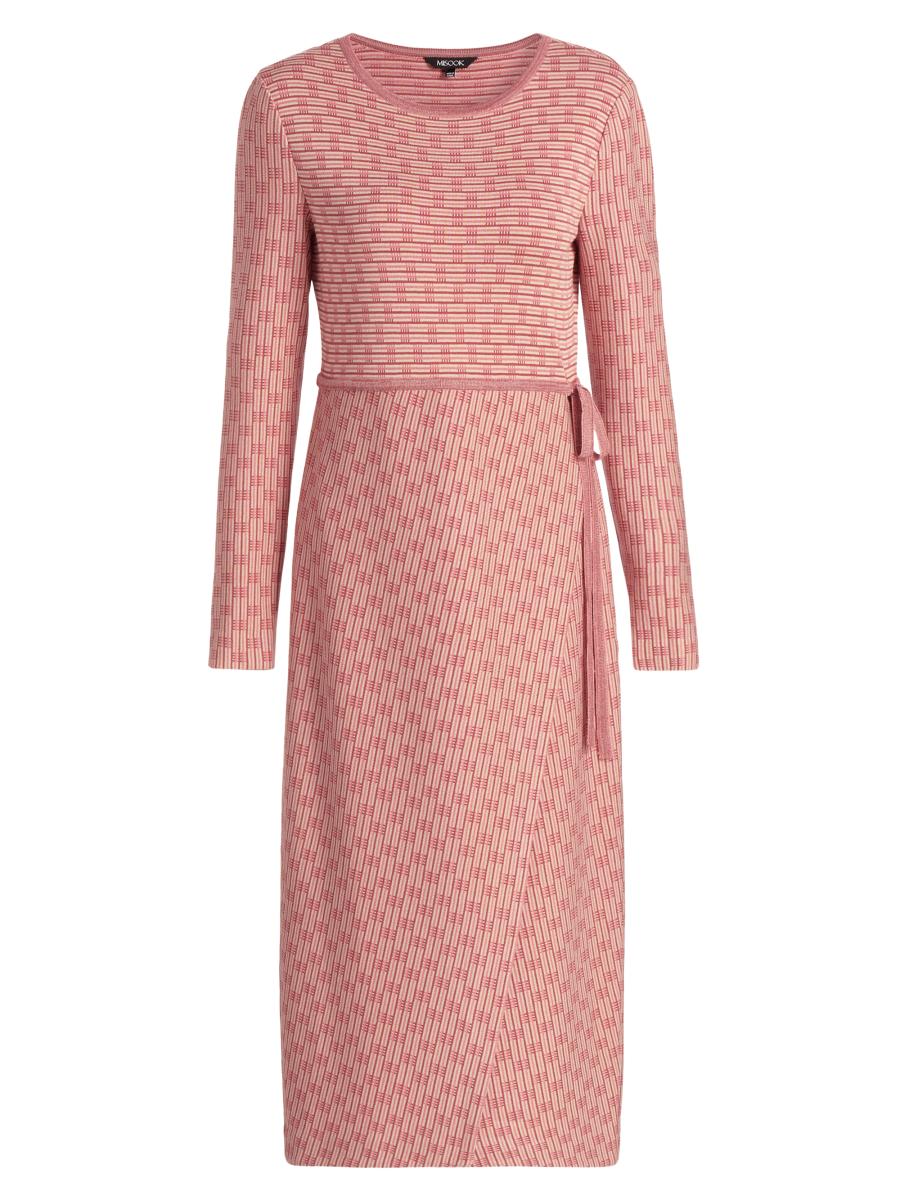 meesha faux wrap knit dress SIMKHAI Skyla Knit Wrap Dress in Fawn