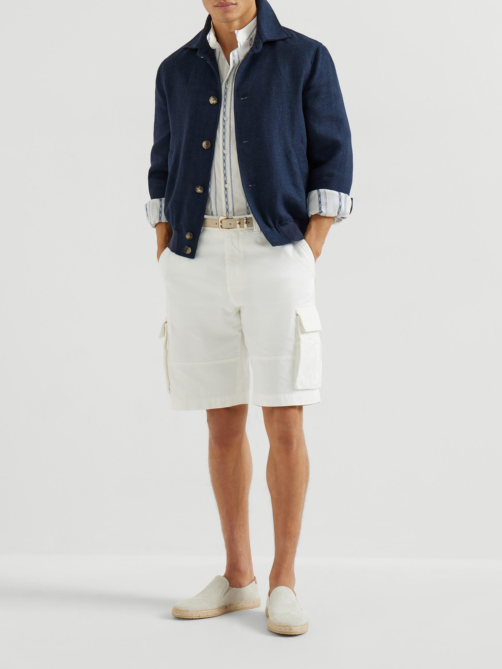 【新品定価13万】BRUNELLO CUCINELLI　半袖ニットシャツ メンズ ニットウェア - セーター＆カーディガン | Brunello Cucinelli