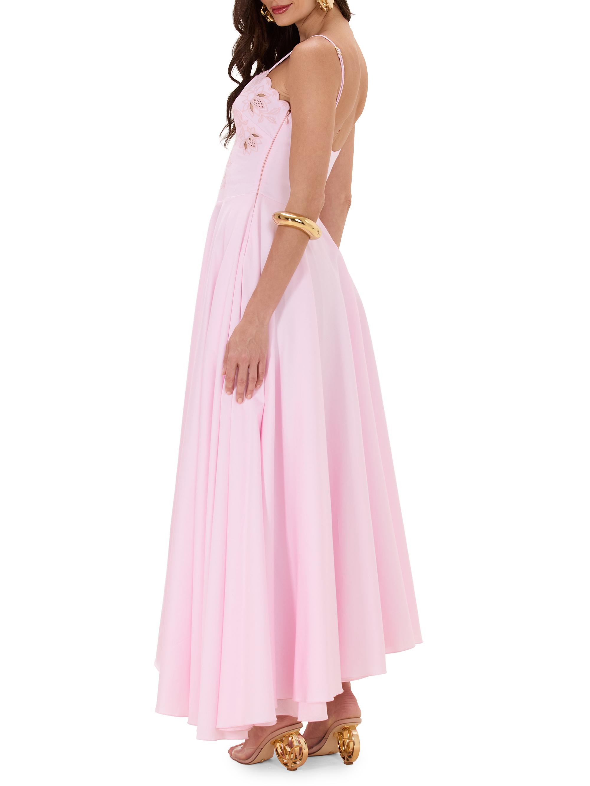 PatBO Women's Lotus Embroidered Maxi Dress - Light Pink | Thumbnail 4
