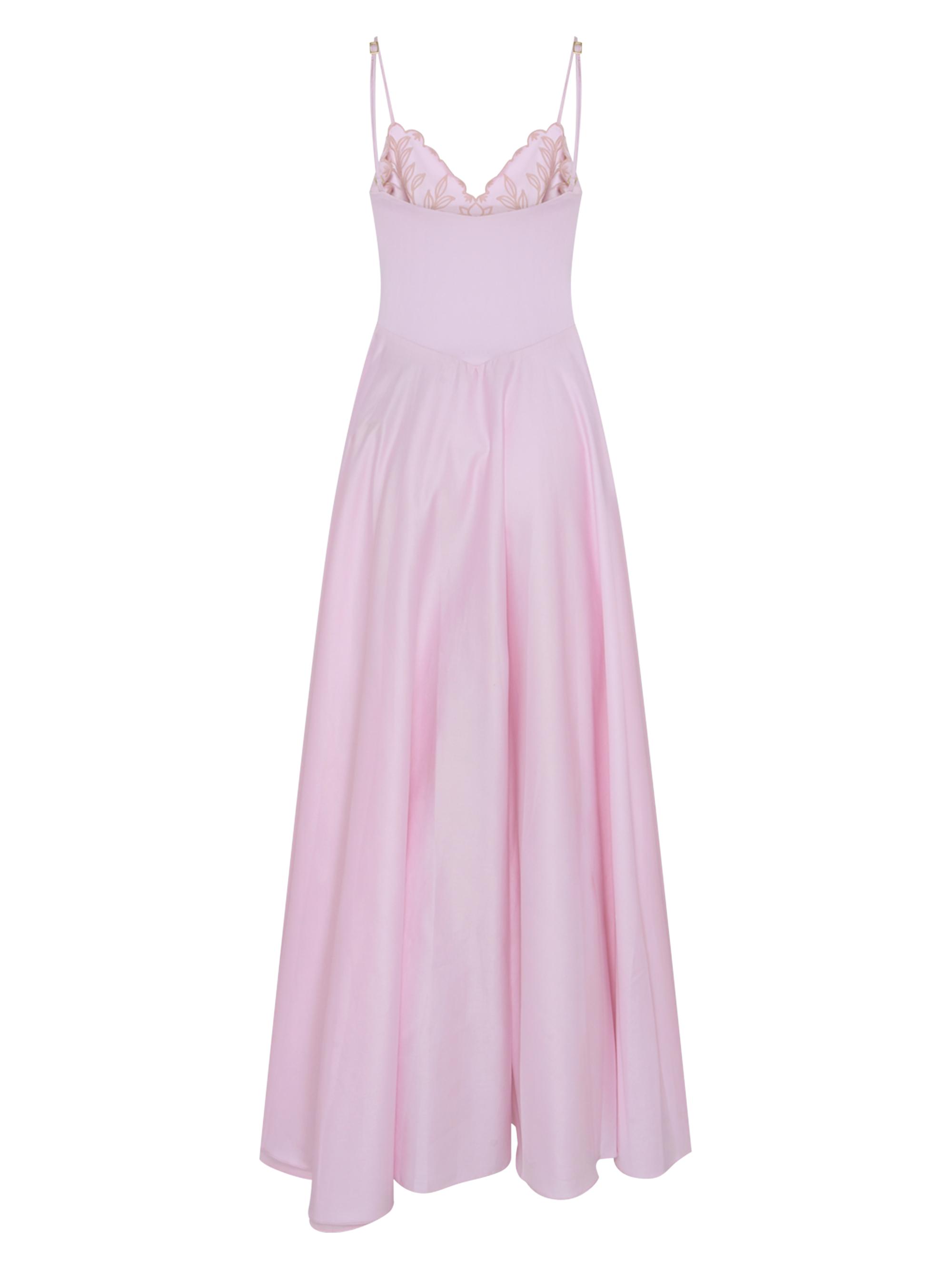 PatBO Women's Lotus Embroidered Maxi Dress - Light Pink | Thumbnail 8