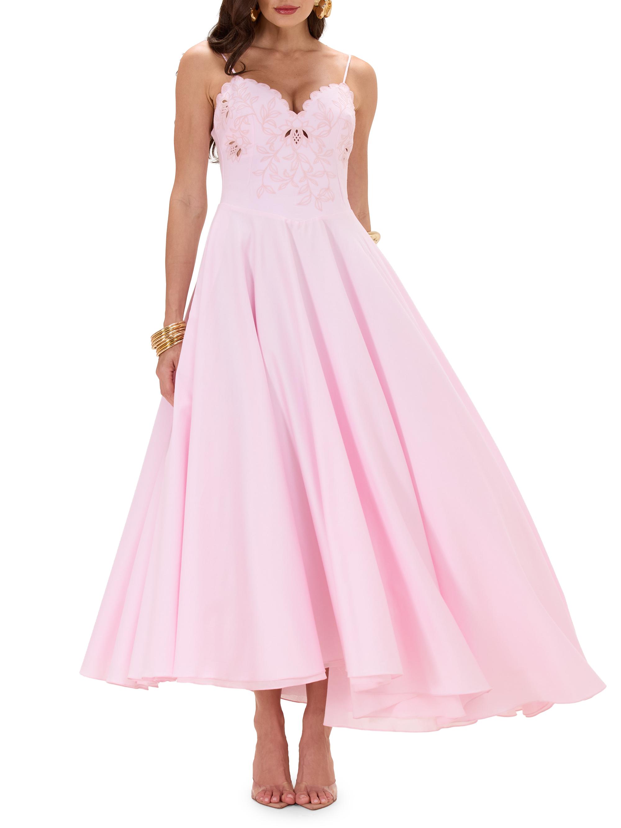 PatBO Women's Lotus Embroidered Maxi Dress - Light Pink | Thumbnail 2