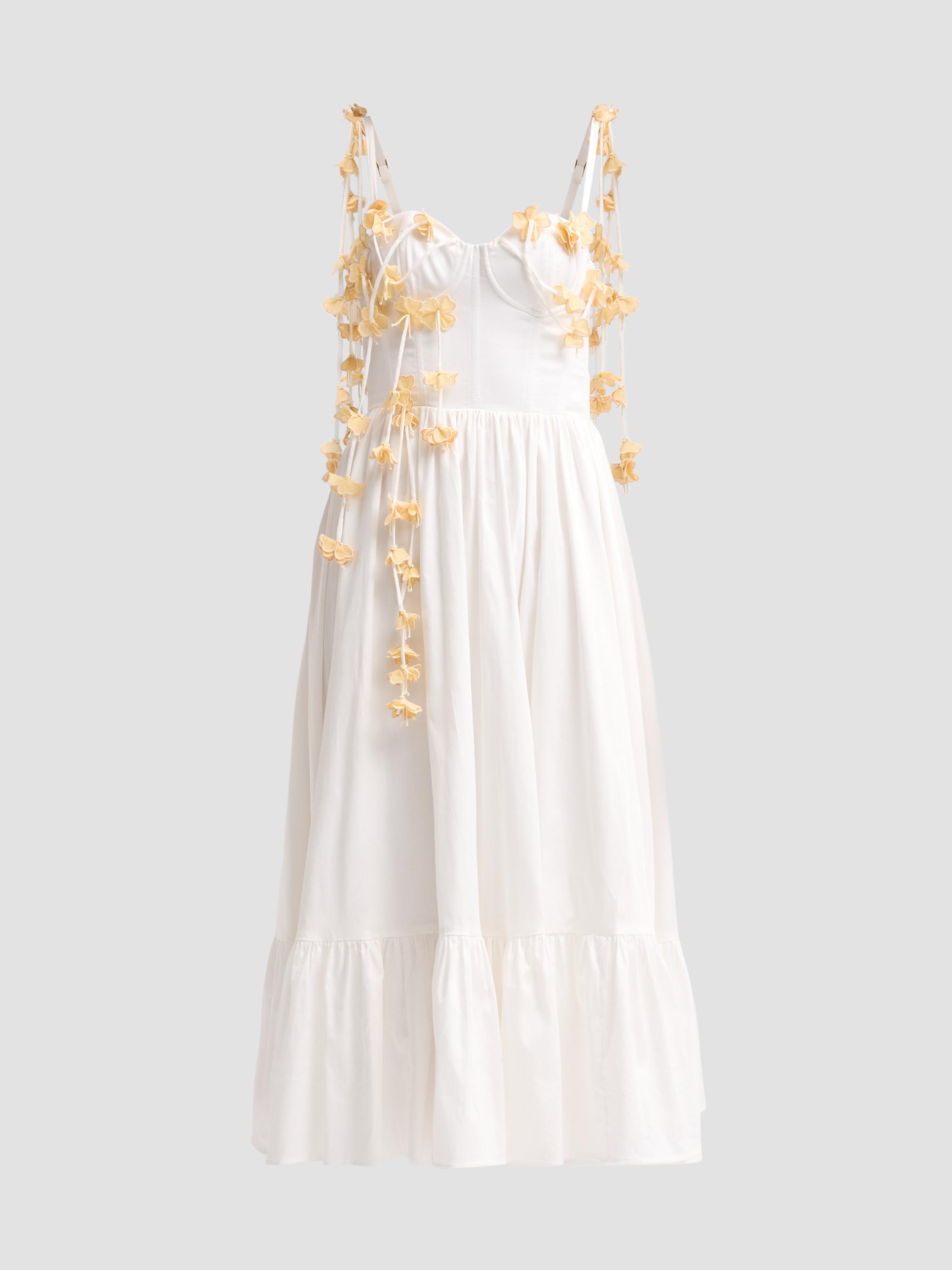 off-white sicily scarf organic cotton maxi dress FARM Rio Off-White Sicily Scarf Organic Cotton Maxi Dress Maxi