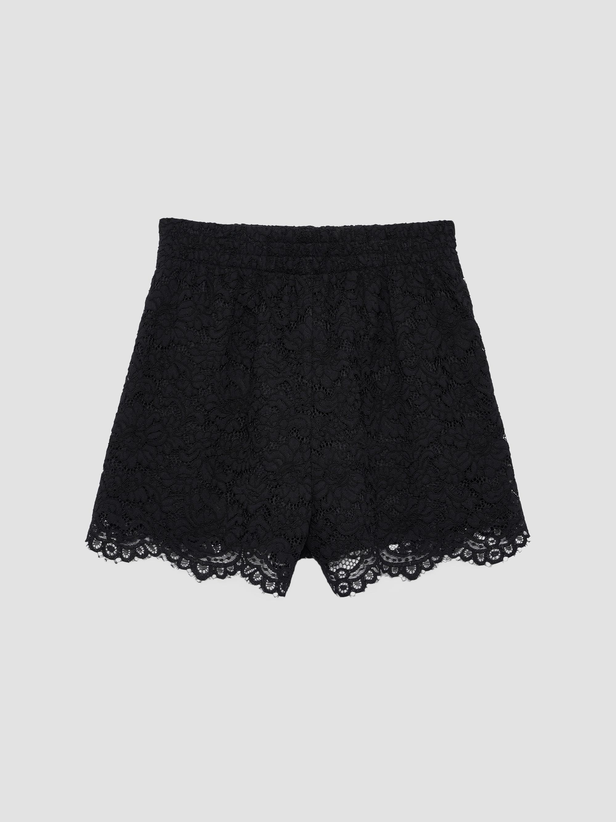ANINE BING Women's Kam Lace Shorts - Black | Thumbnail 6