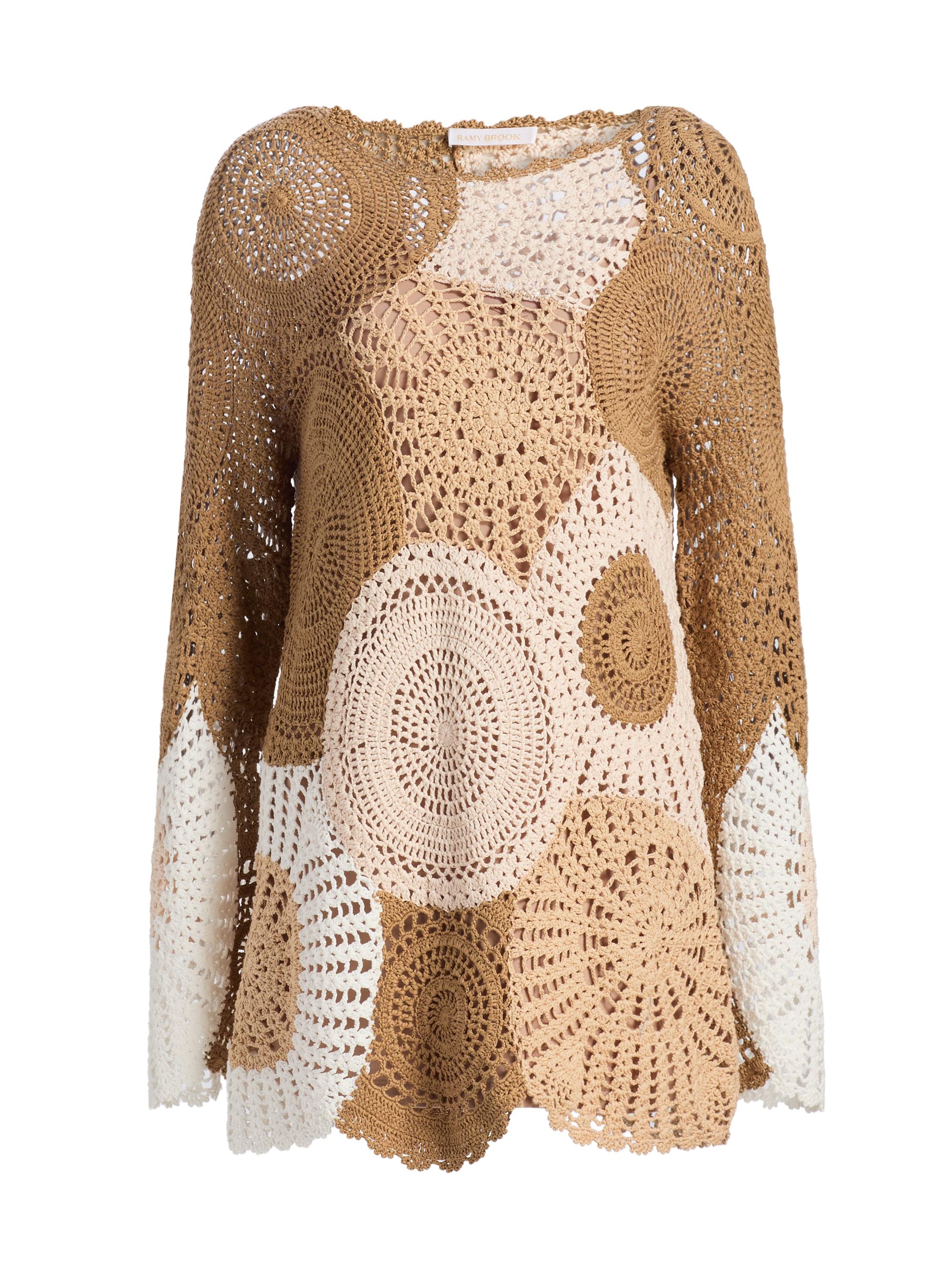 Ramy Brook Carina Crochet Colorblock Minidress | Saks Fifth Avenue