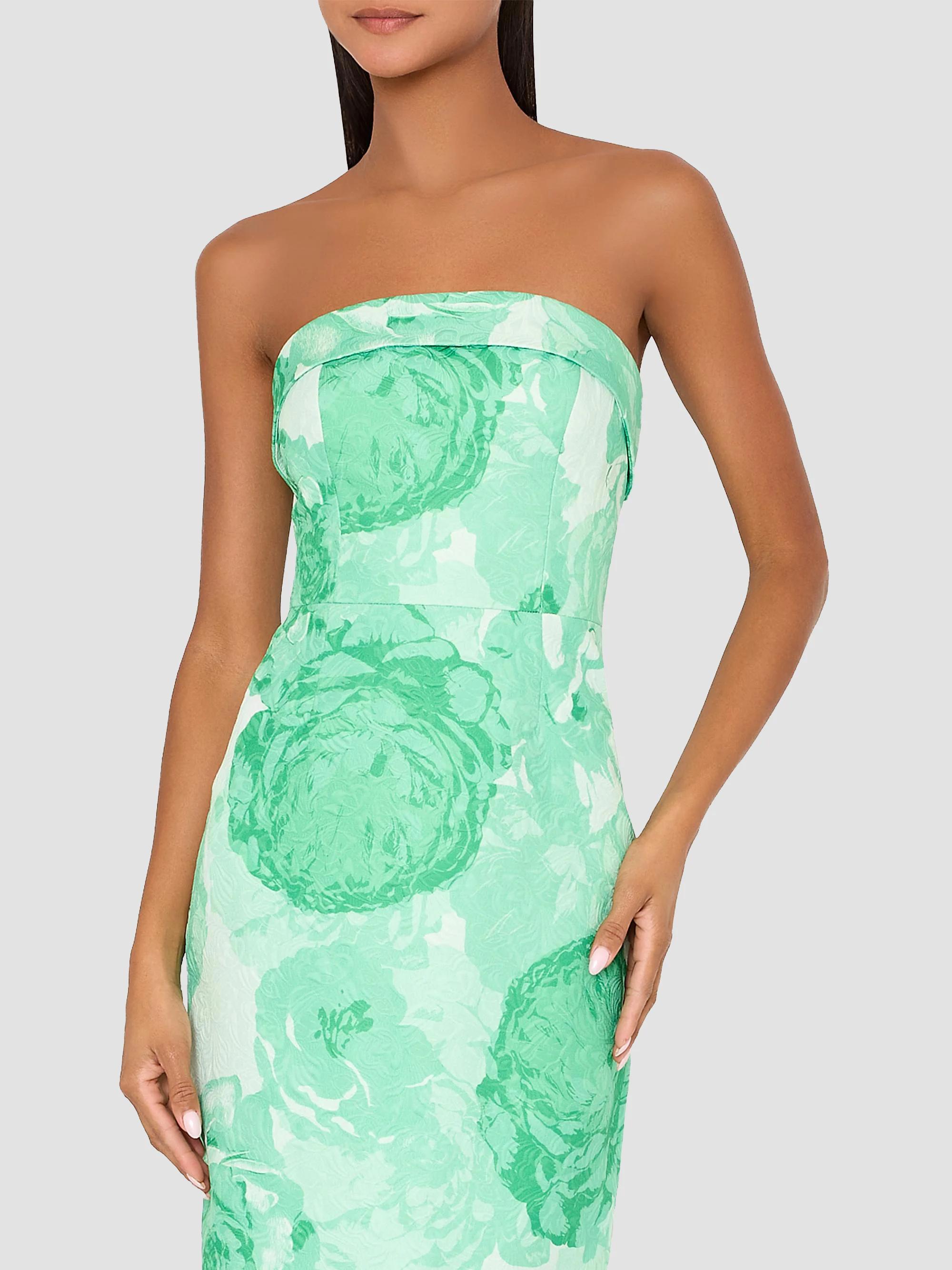Milly Ella Floral Jacquard Strapless Maxi Dress | Saks Fifth Avenue