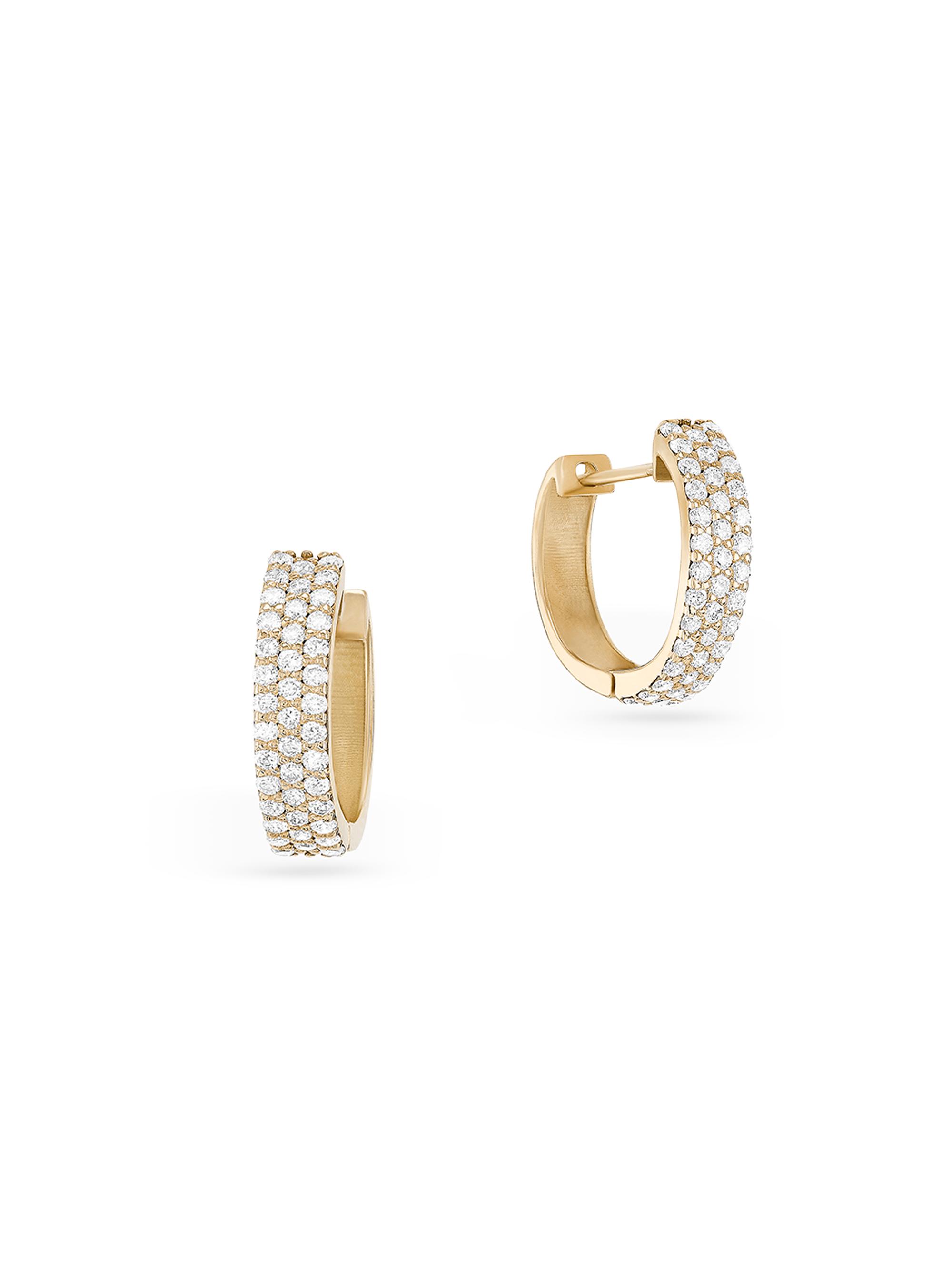 Lana Women's Vanity 14K Yellow Gold & 0.31 TCW Diamond Huggies - Yellow Gold - Women's Jewelry And Watches